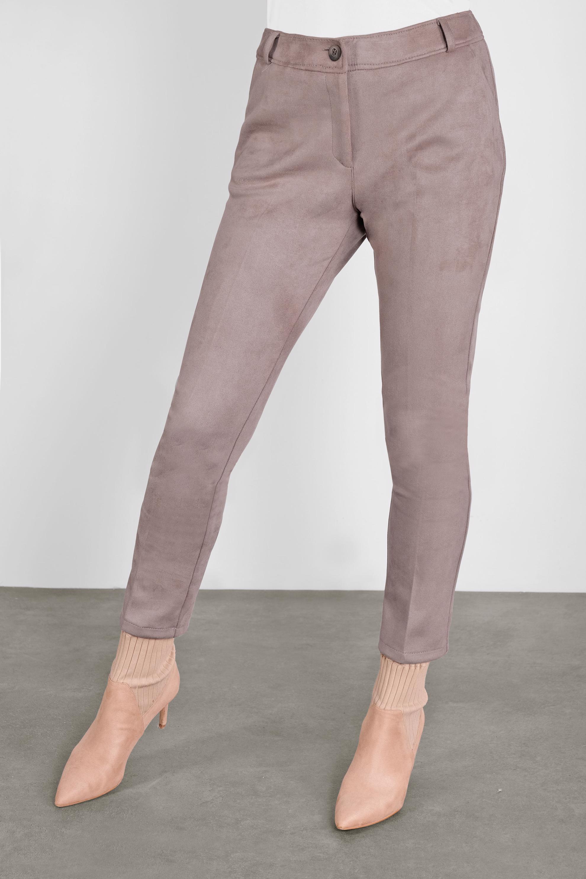 Tesettür giyim VİZON SÜET PANTOLON 70133 