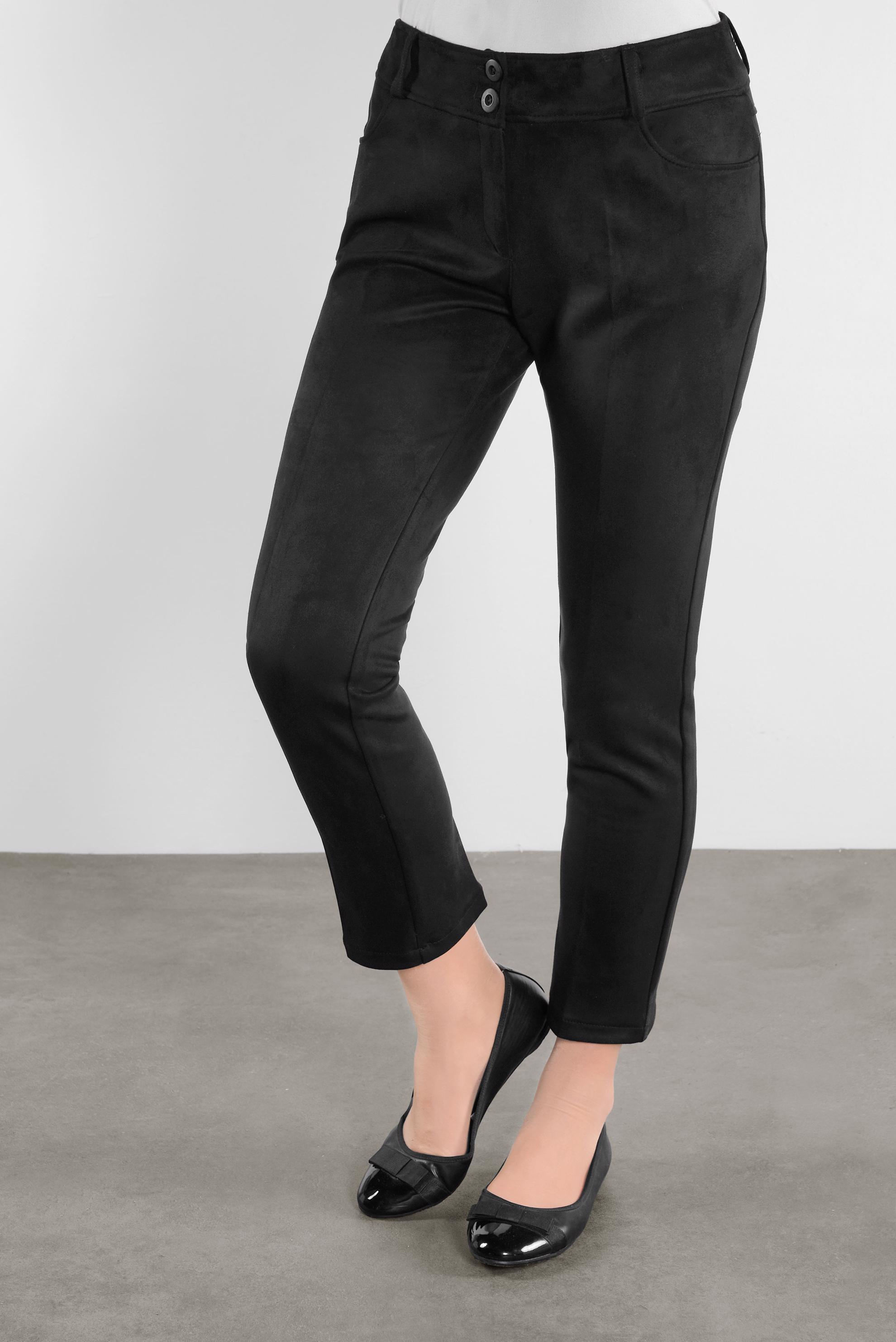 Tesettür giyim SİYAH SÜET PANTOLON 70134 