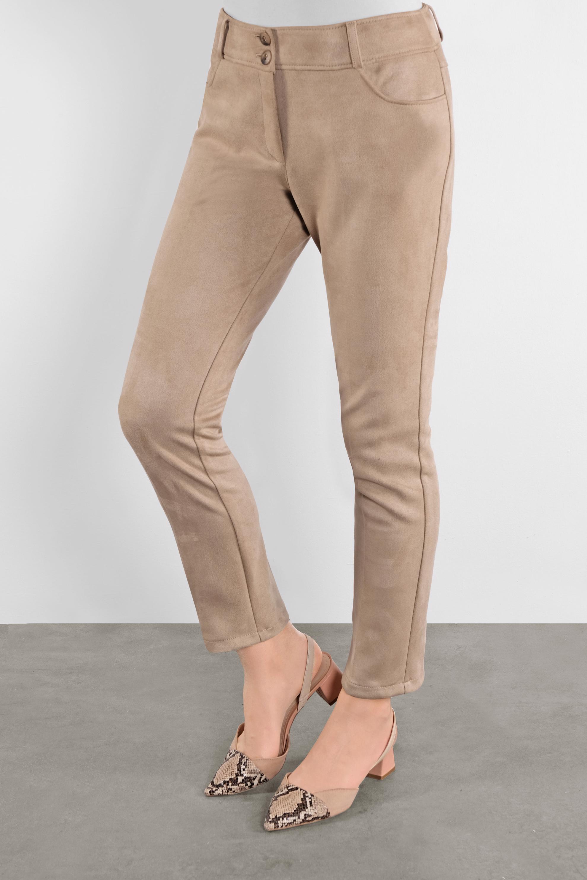 Tesettür giyim BEJ SÜET PANTOLON 70134 