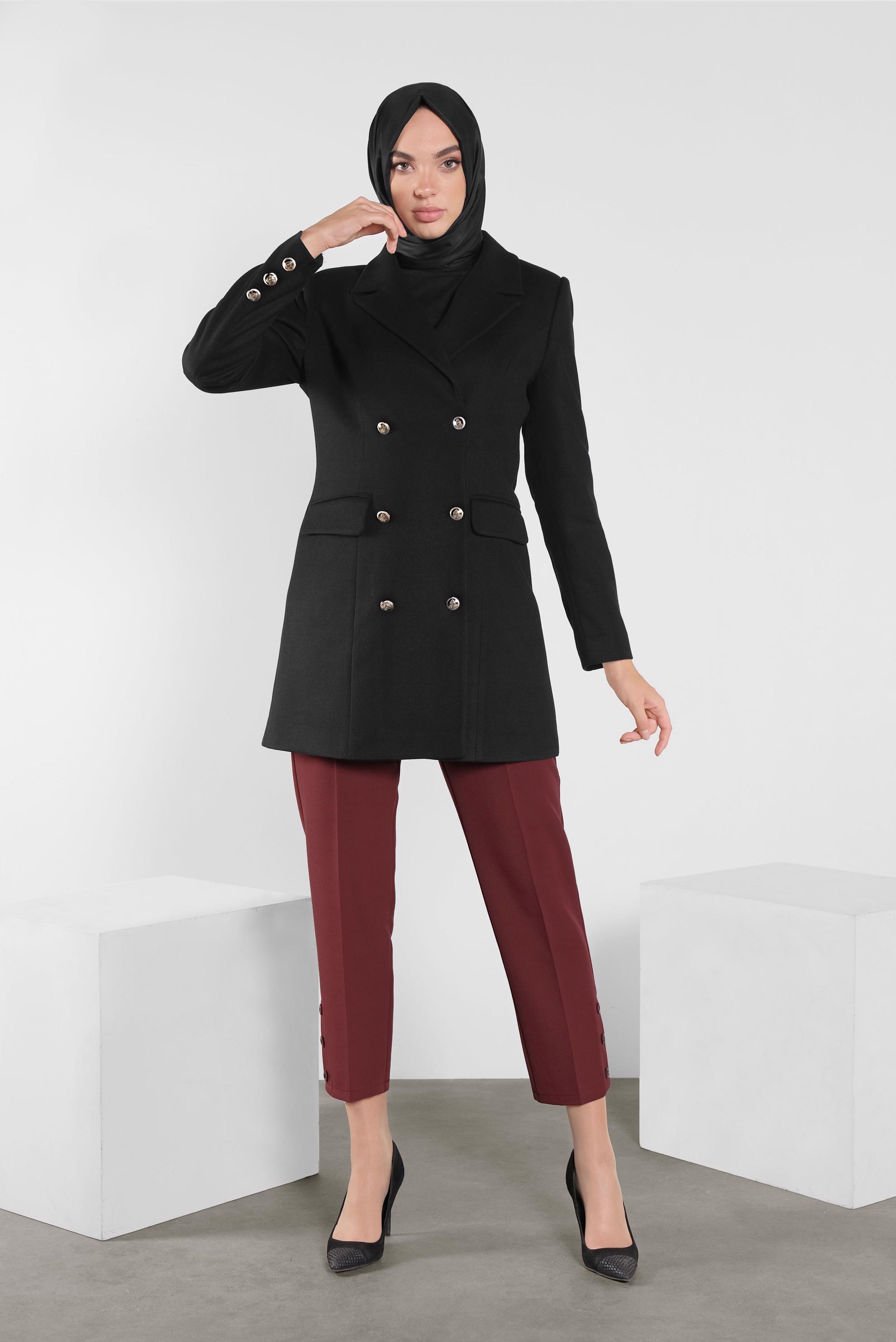 Tesettür giyim BORDO KLASİK PANTOLON 70136 