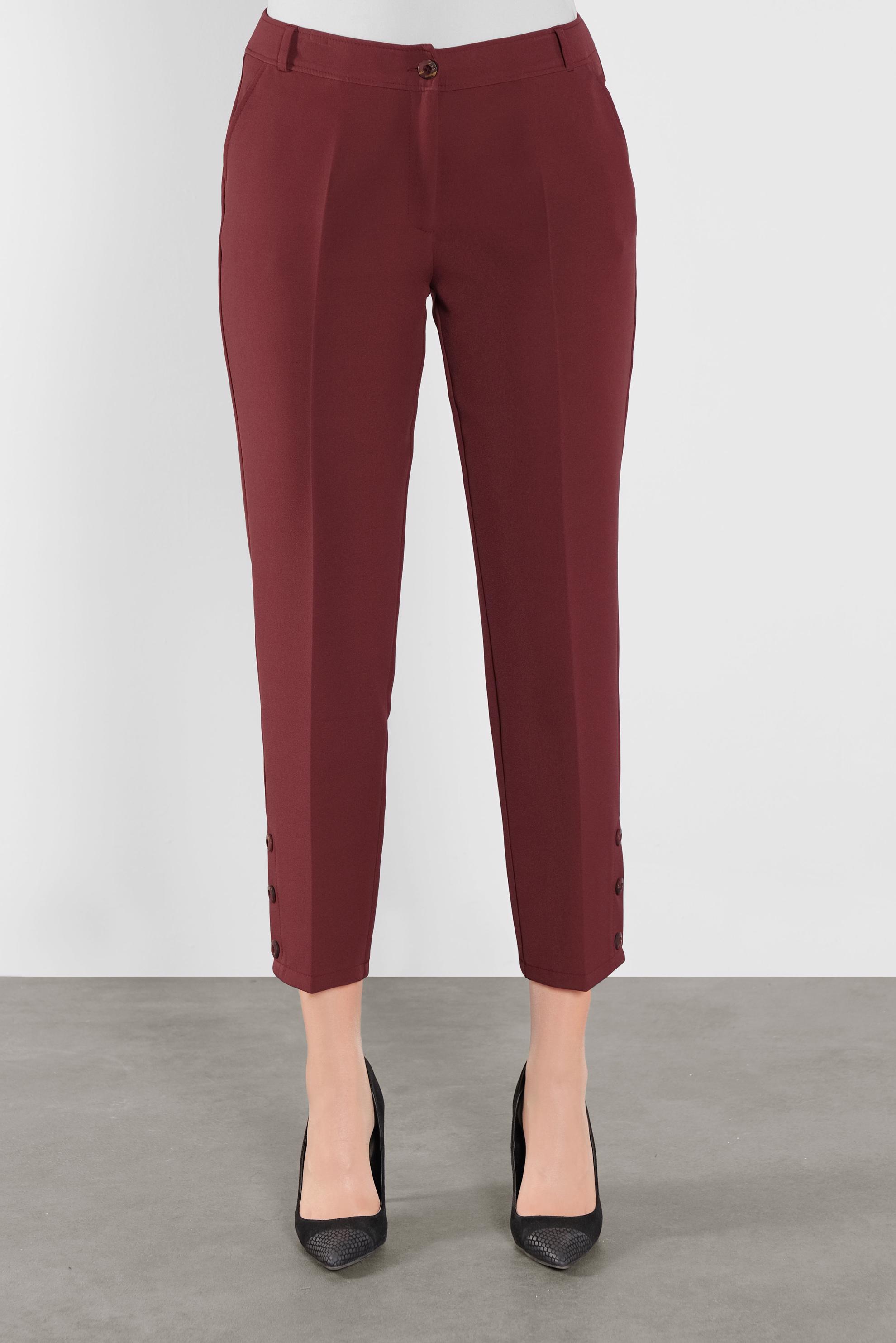 Tesettür giyim BORDO KLASİK PANTOLON 70136 