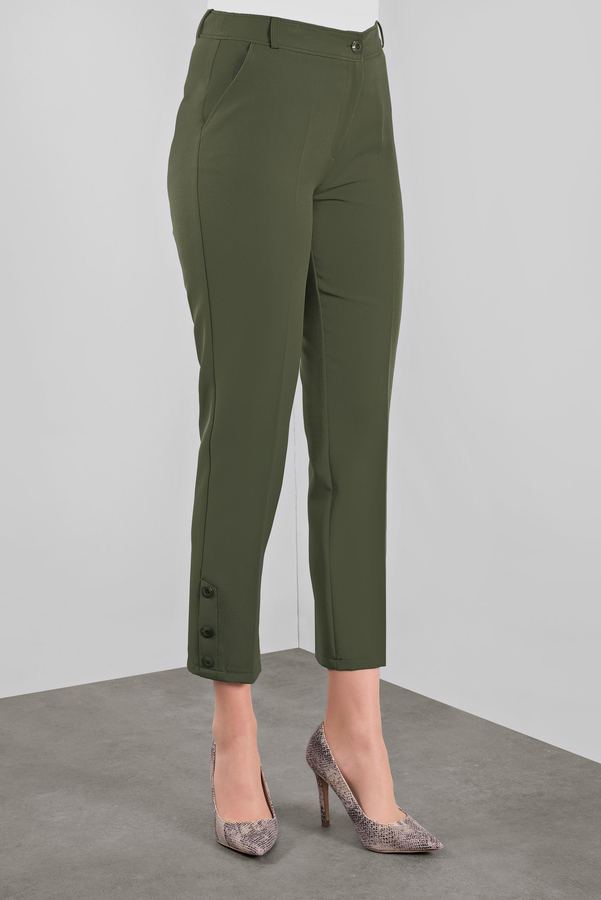 Tesettür giyim HAKİ KLASİK PANTOLON 70136 