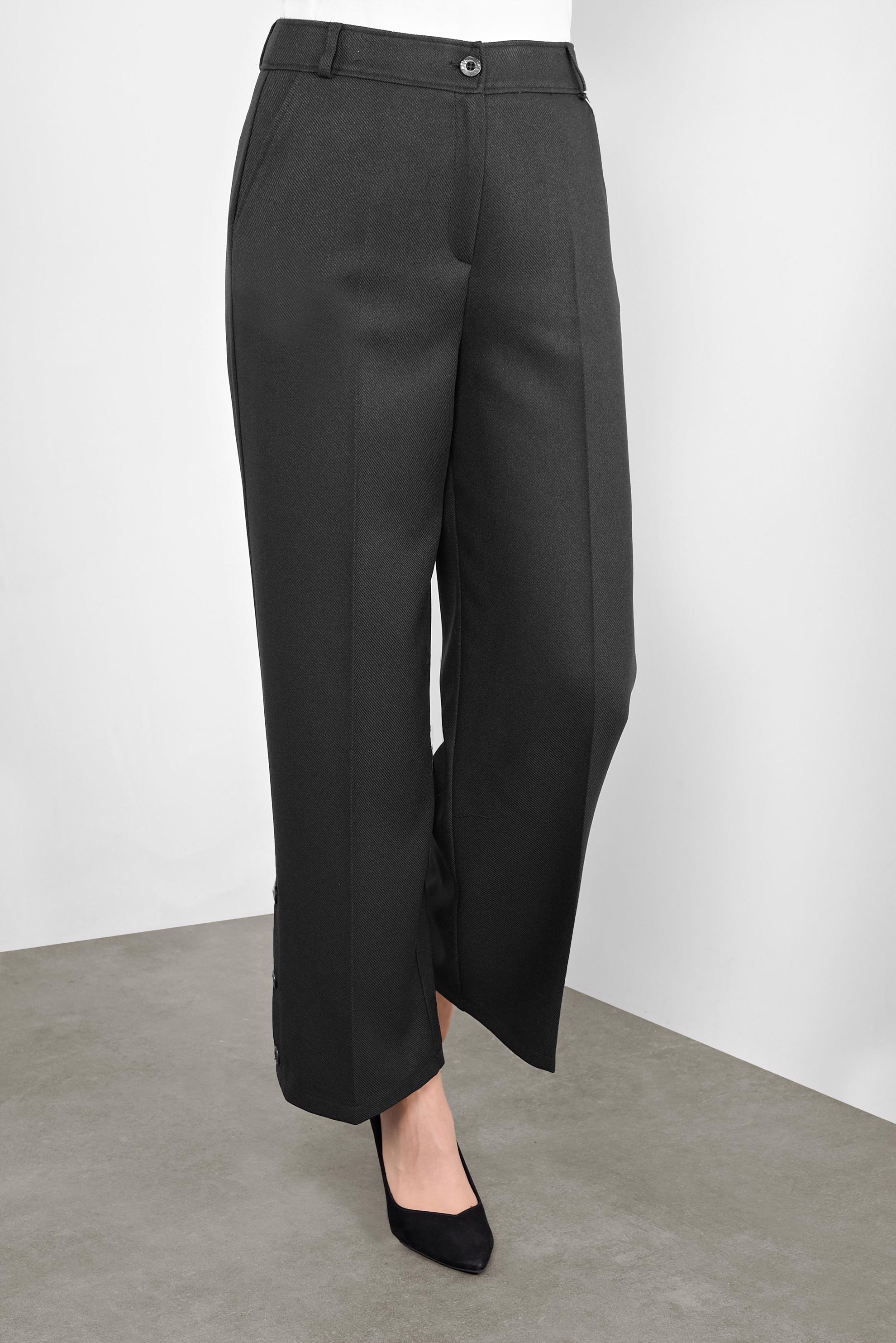 Tesettür giyim GRİ ARA BEL GENİŞ PAÇA PANTOLON 70137 