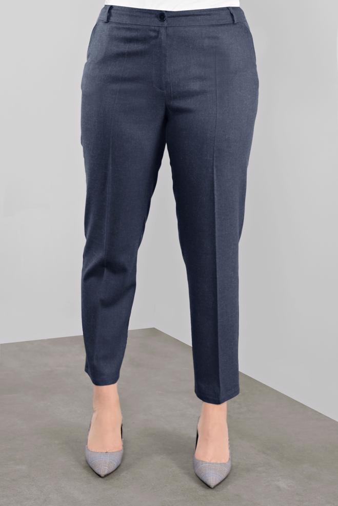 Vêtements hijab BLEU MARINE PANTALON À TAILLE MI-HAUTE 70138  - ALVİNA