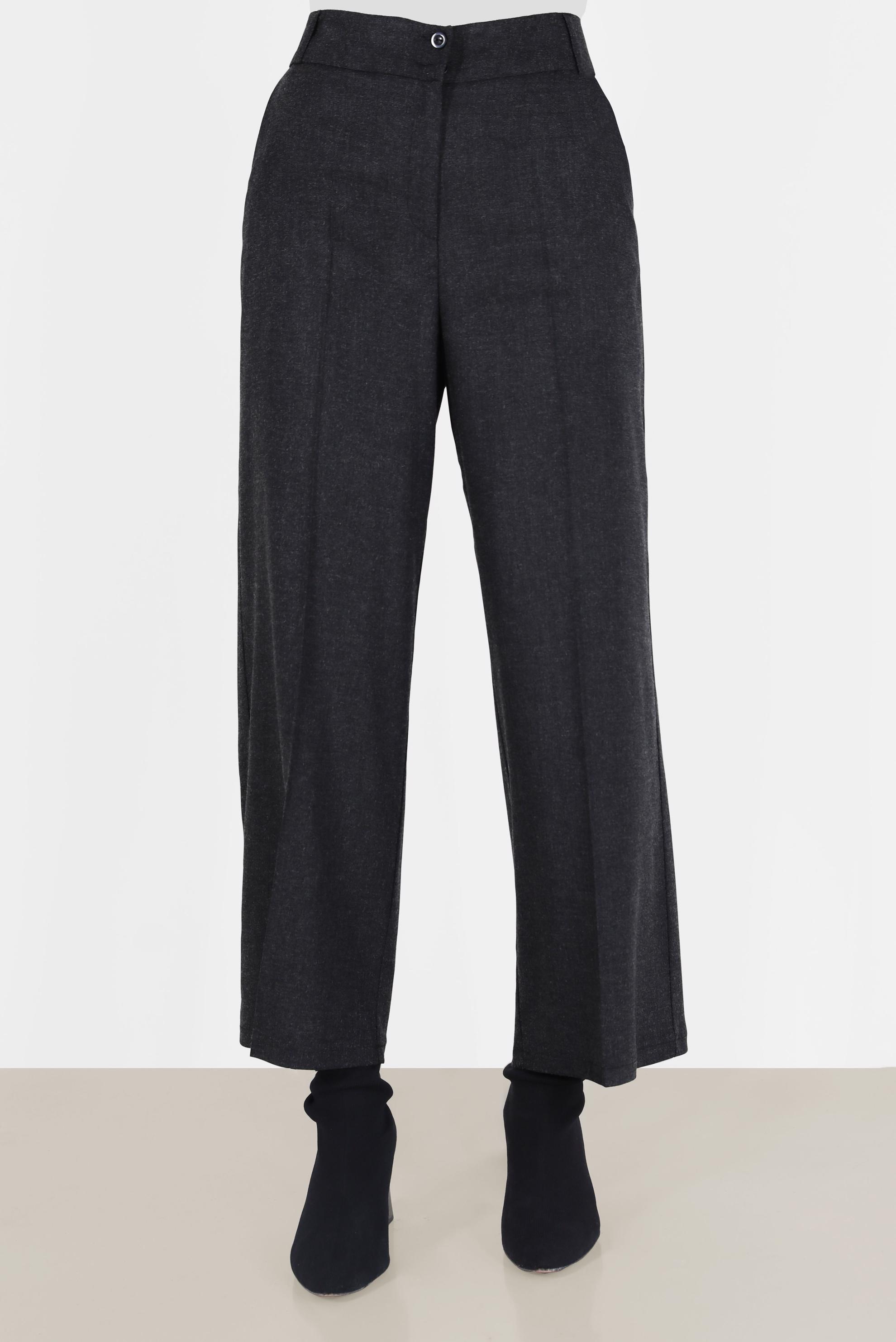 Tesettür giyim SİYAH BOL KESİM KLASİK PANTOLON 70139