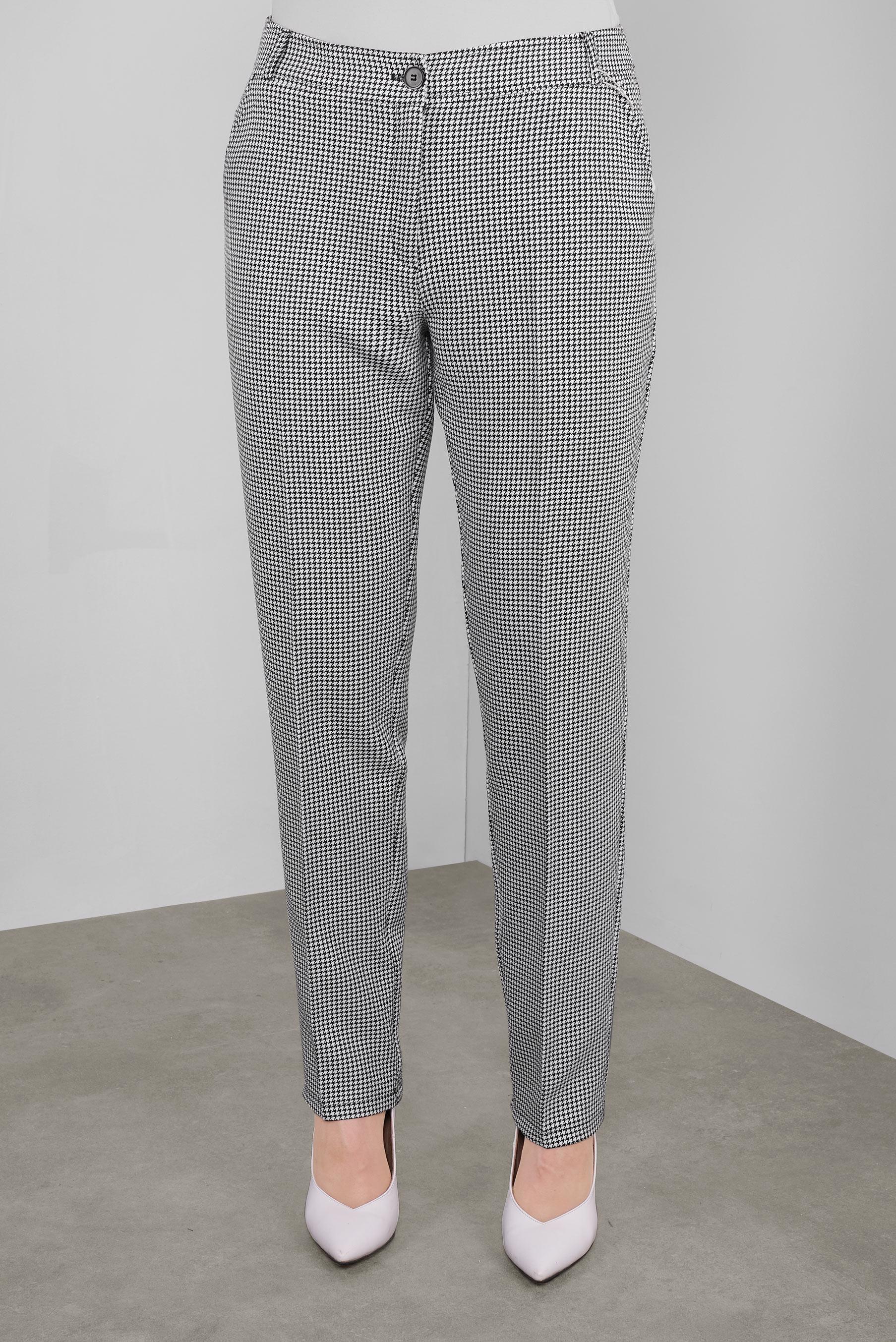 Tesettür giyim SİYAH KAZAYAĞI DESENLİ PANTOLON 70148 