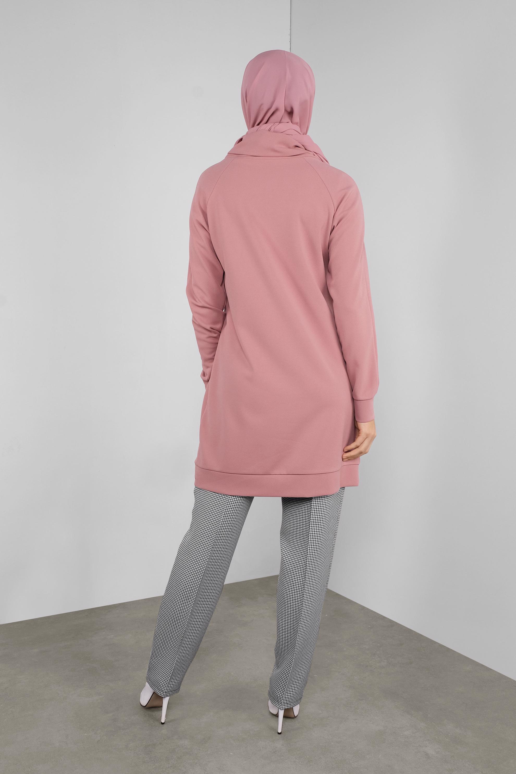 Tesettür giyim SİYAH KAZAYAĞI DESENLİ PANTOLON 70148 