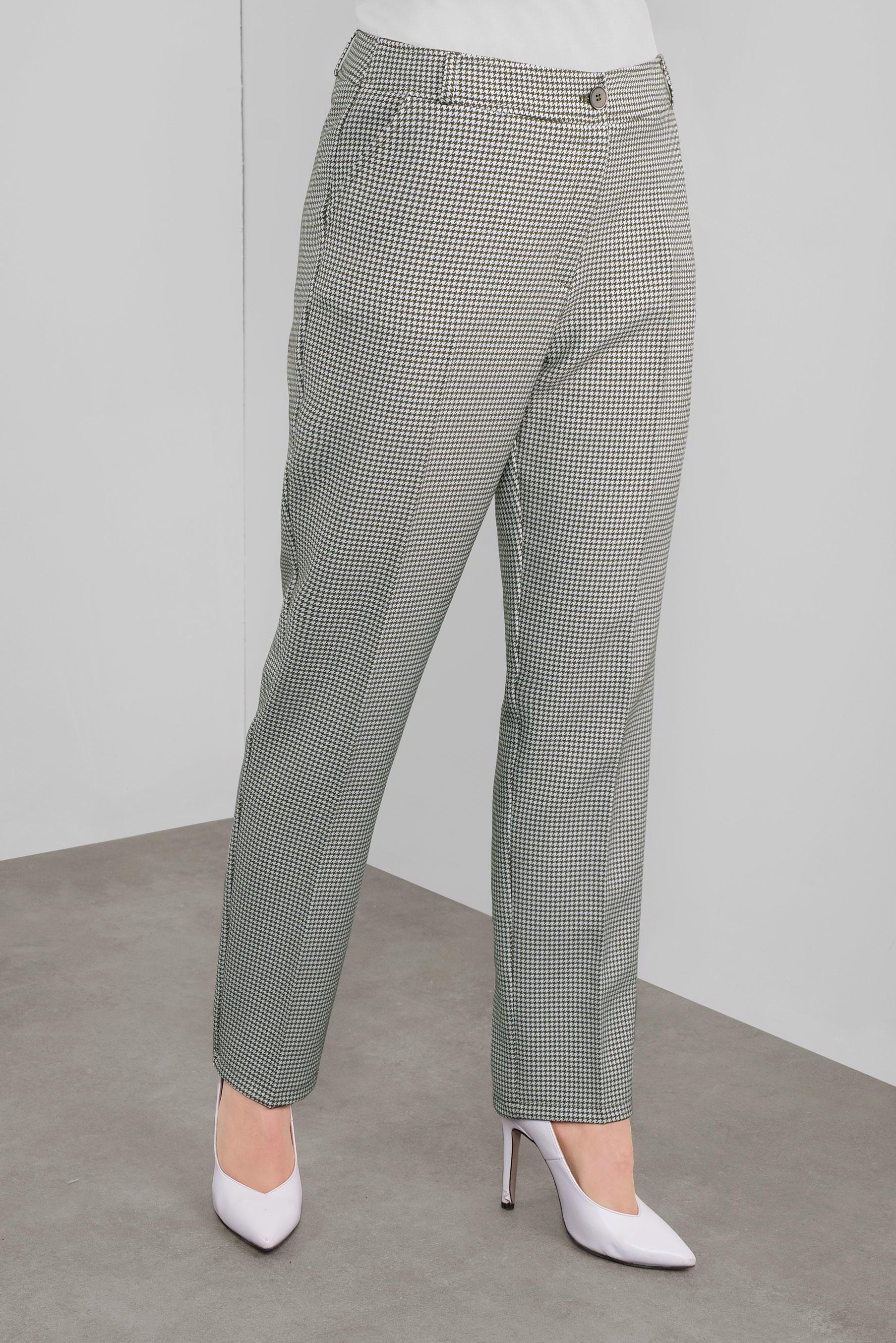 Tesettür giyim HAKİ KAZAYAĞI DESENLİ PANTOLON 70148 