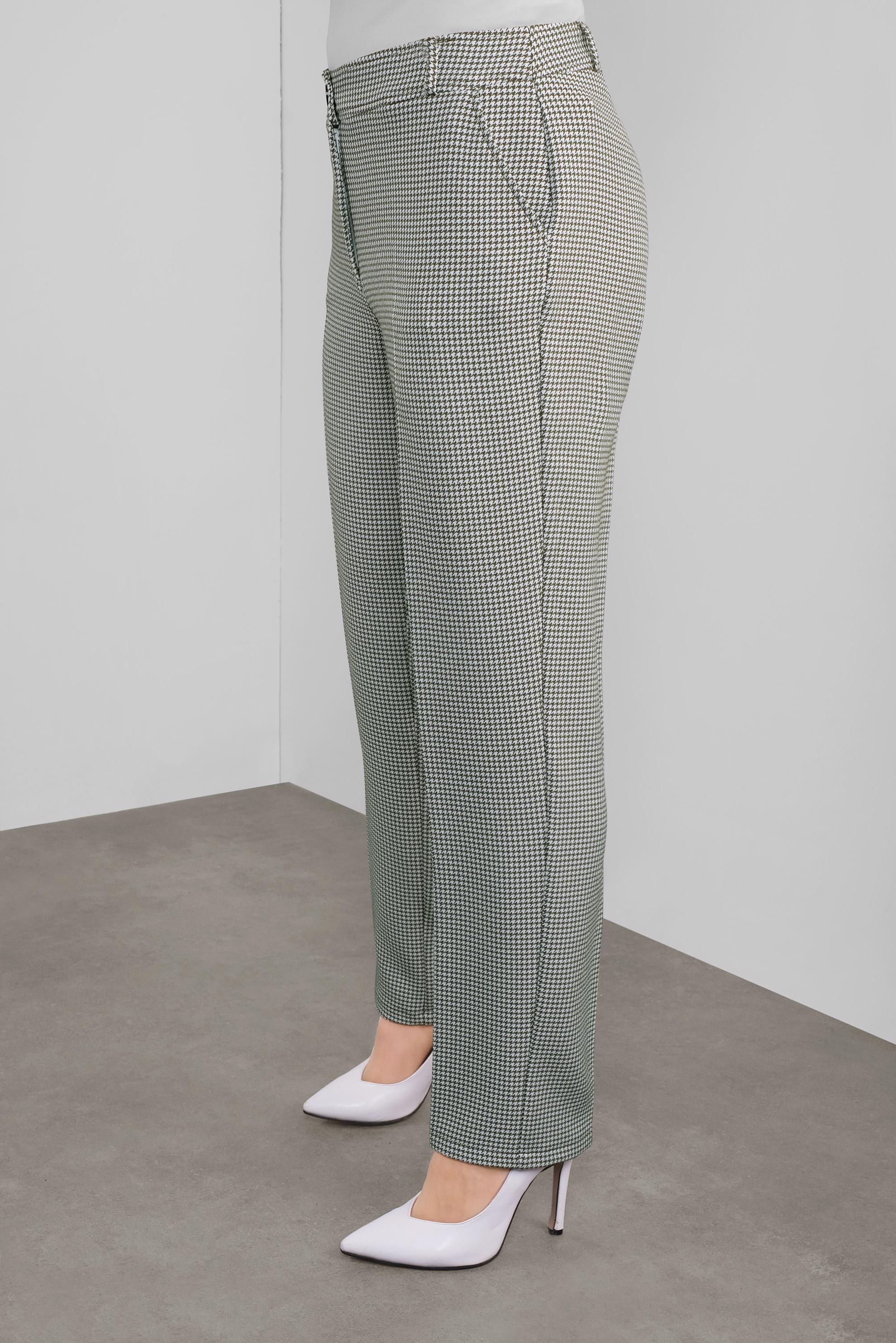 Tesettür giyim HAKİ KAZAYAĞI DESENLİ PANTOLON 70148 