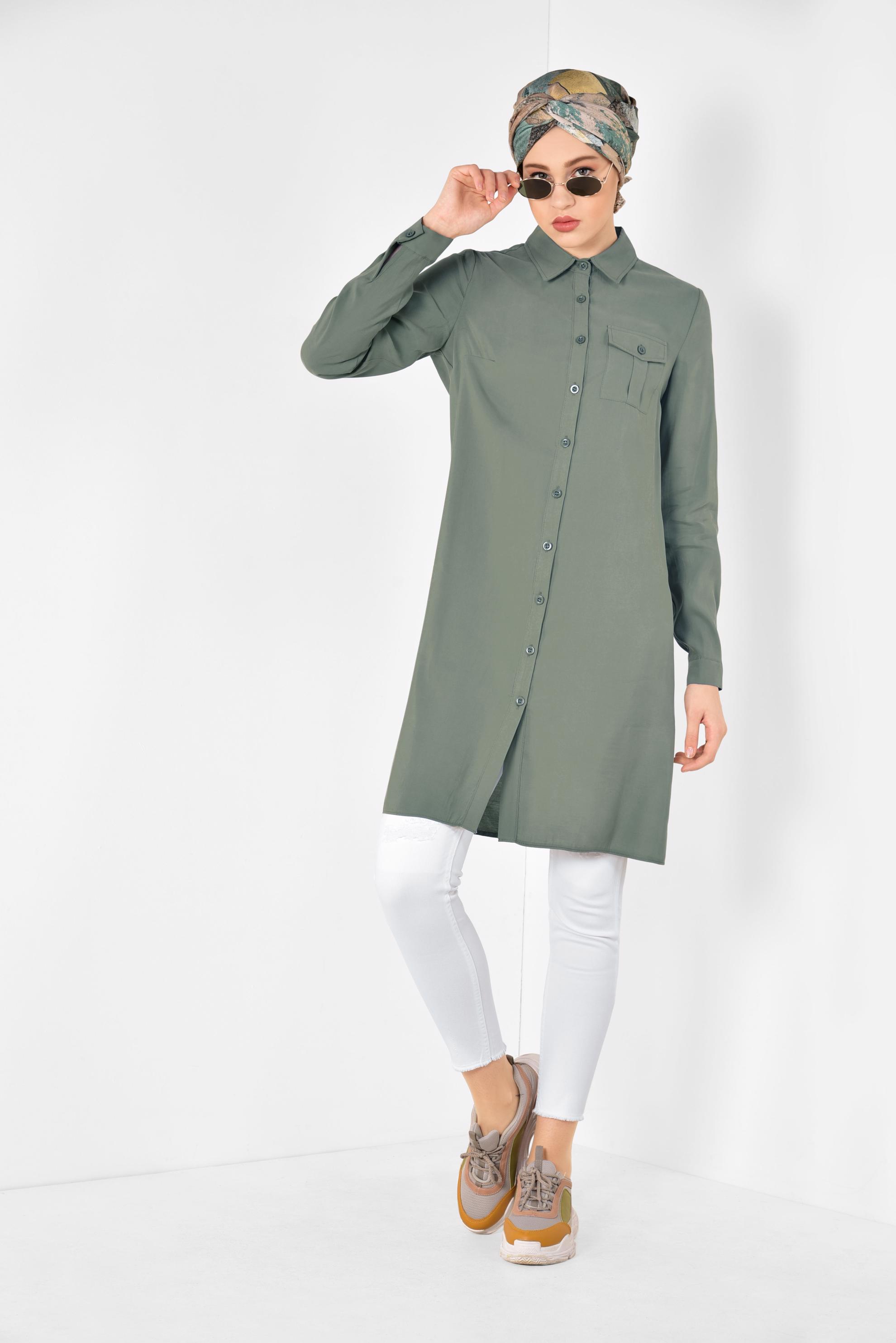 Tesettür giyim BEYAZ DÜŞÜK BEL DAR PANTOLON 7513