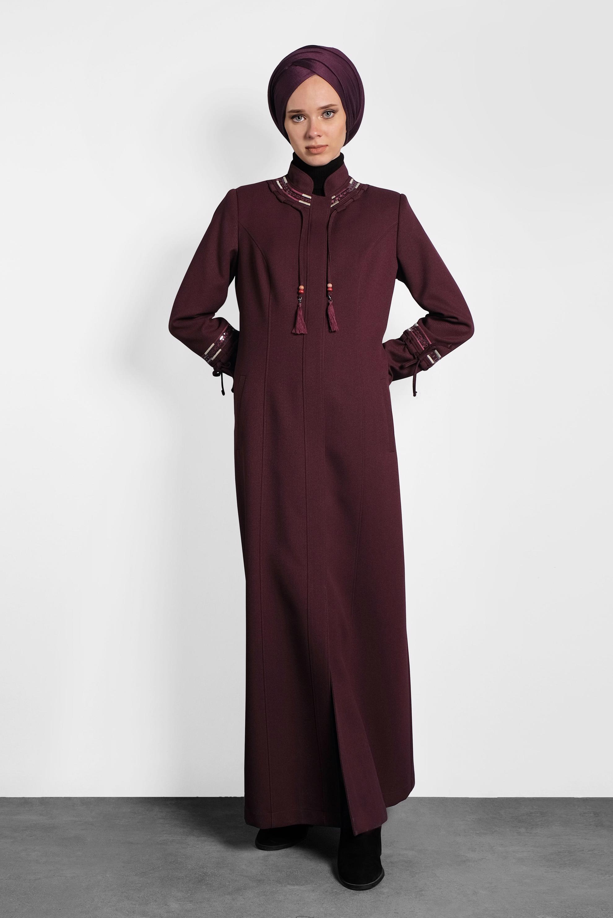 Hijab clothing DAMSON MANDARIN COLLAR BUTTONED TOPCOAT 10002