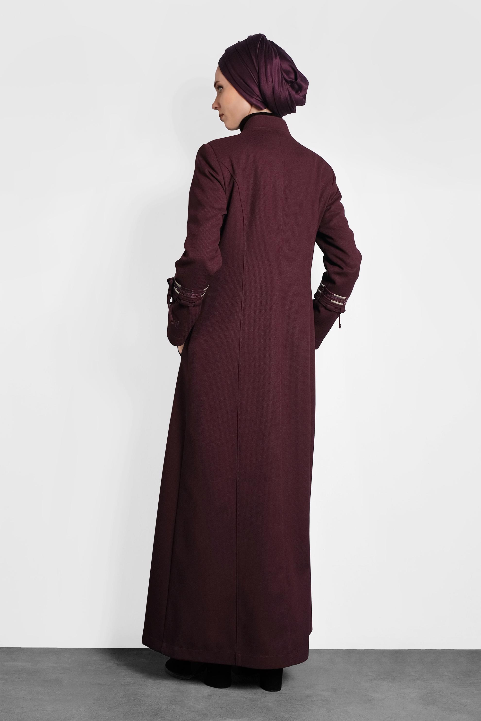Hijab clothing DAMSON MANDARIN COLLAR BUTTONED TOPCOAT 10002