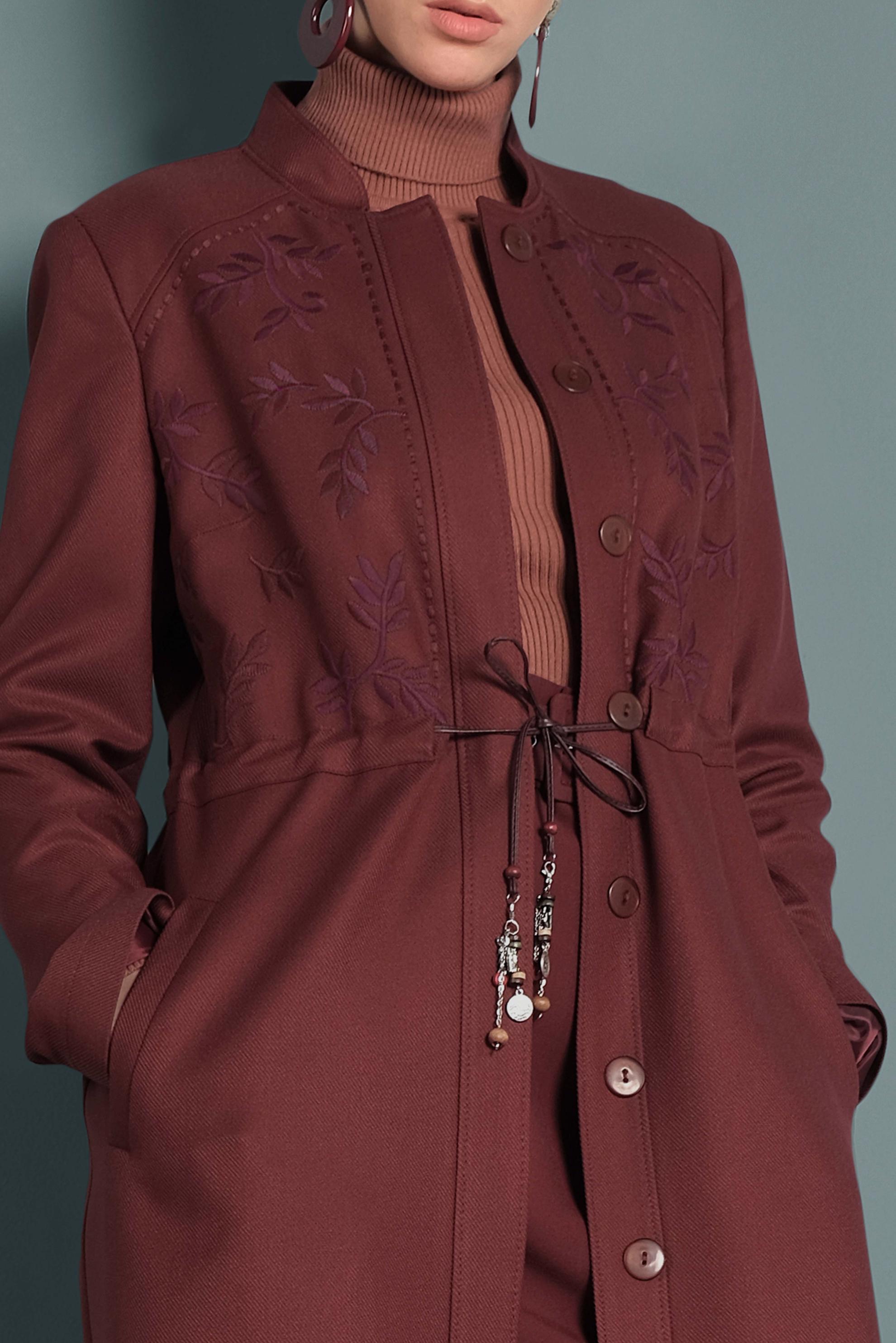 Tesettür giyim TURUNCU HAKİM YAKA PARDESÜ 10121