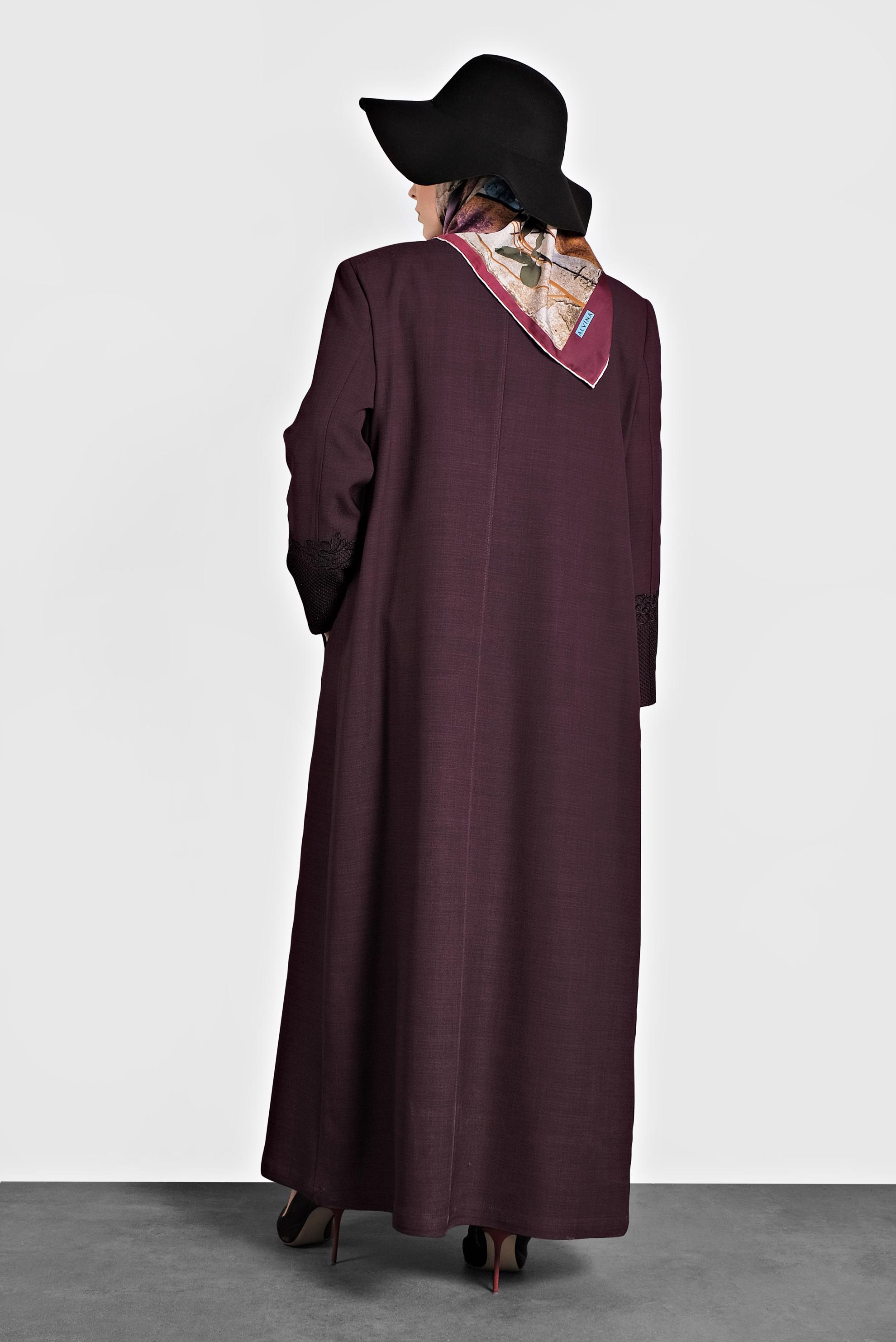 Tesettür giyim MÜRDÜM NAKIŞLI PARDESÜ 10123 