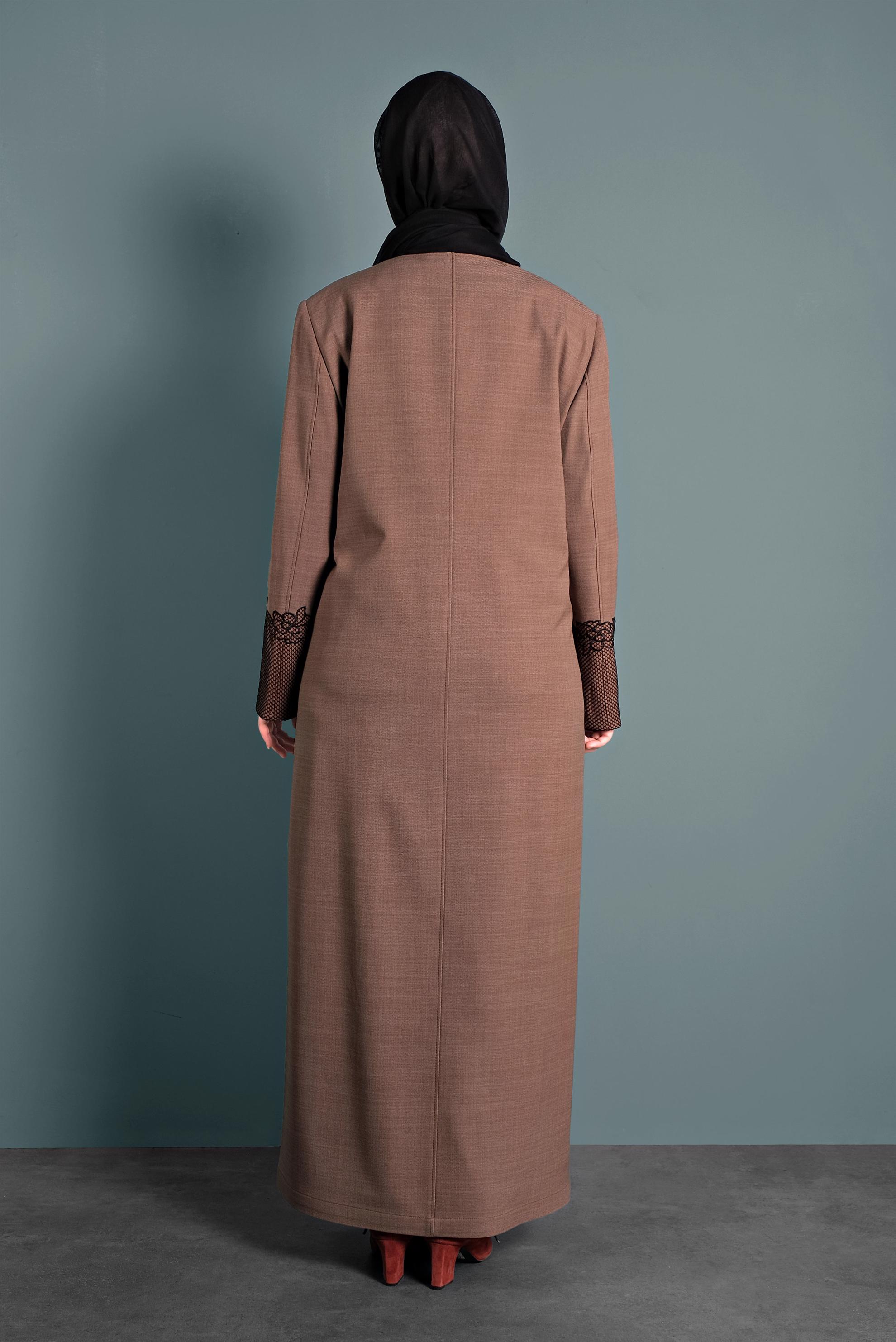 Hijab clothing TABA EMBROIDERED TOPCOAT 10123 