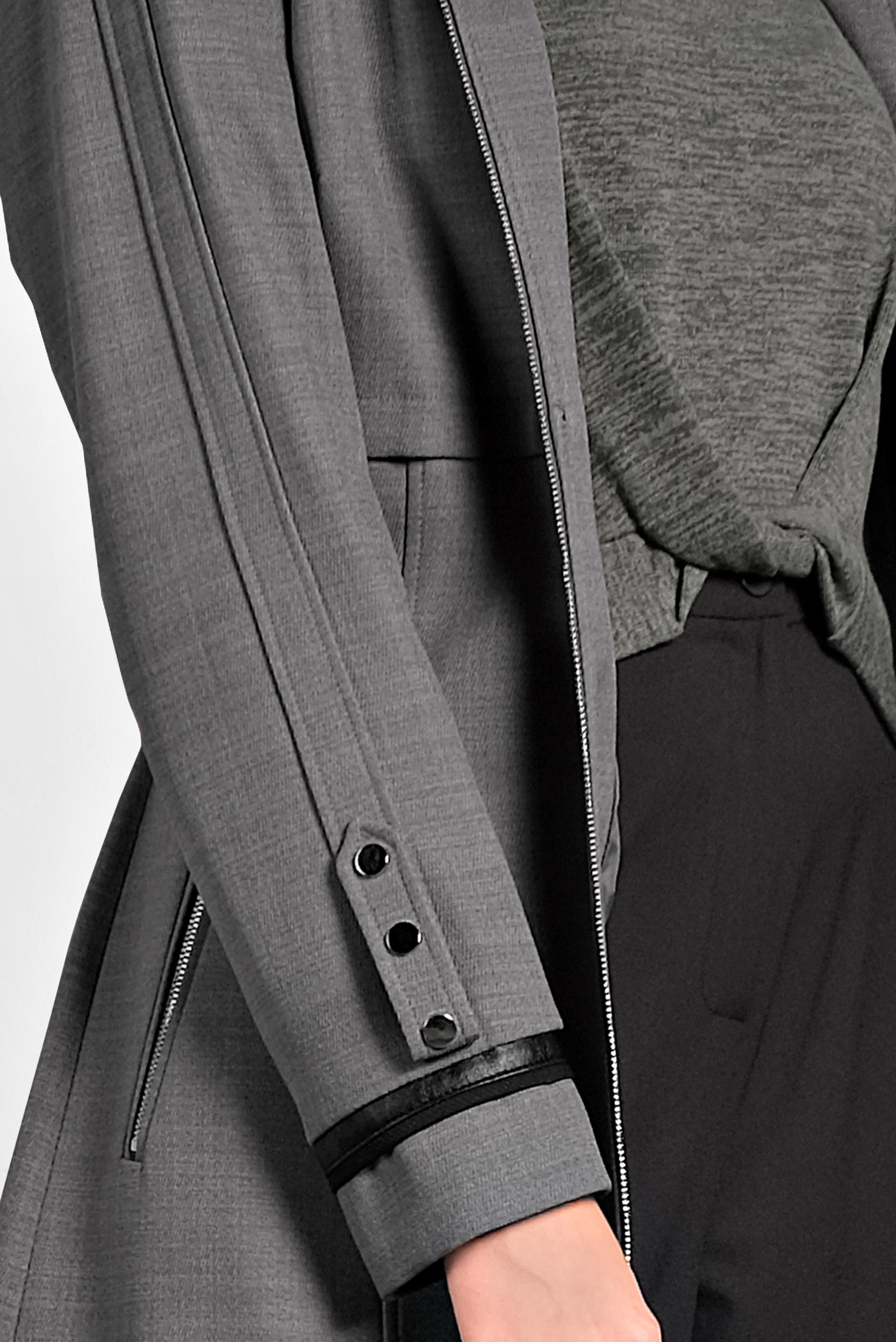 Tesettür giyim GRİ KAPÜŞONLU PARDESÜ 10131