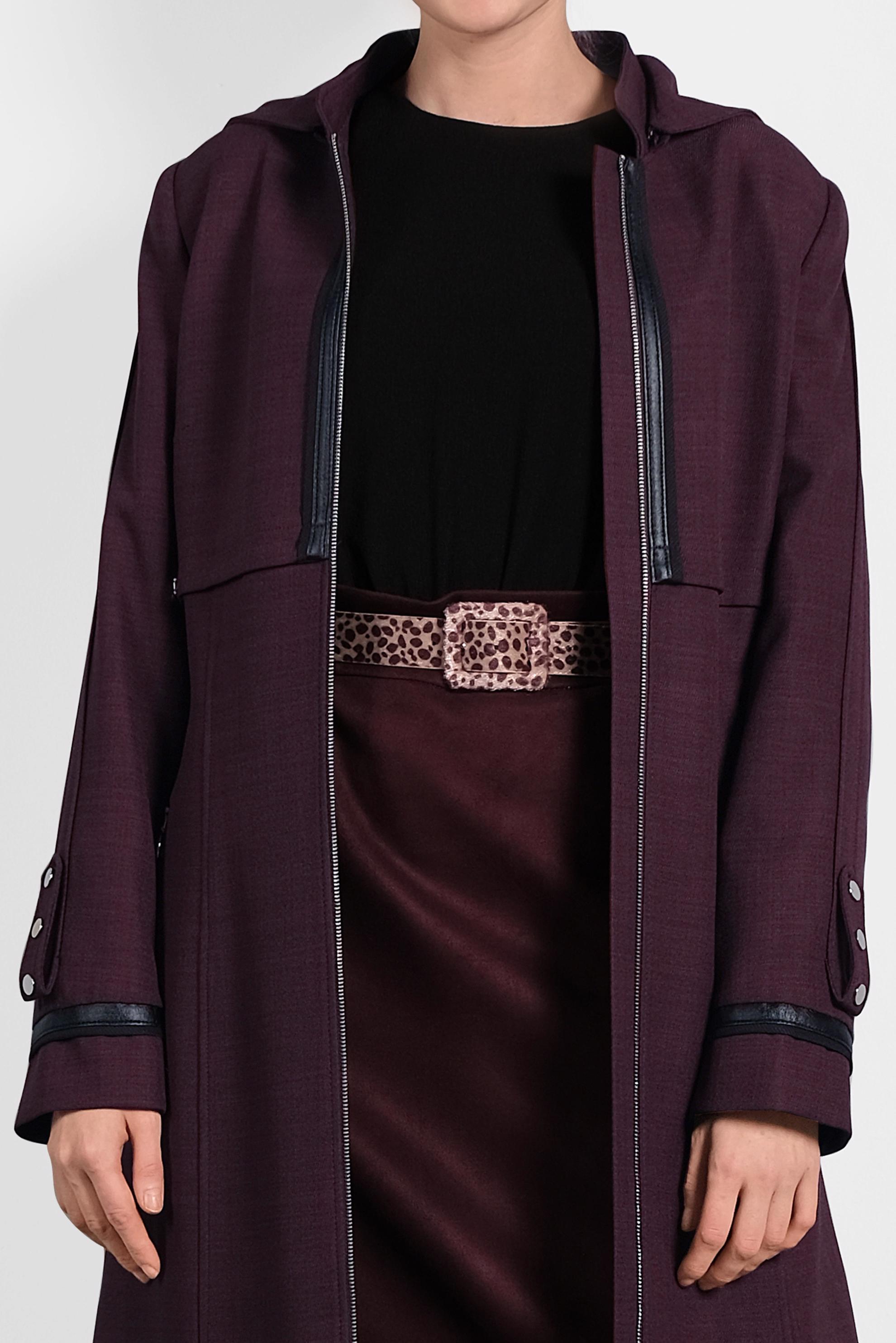 Tesettür giyim MÜRDÜM KAPÜŞONLU PARDESÜ 10131