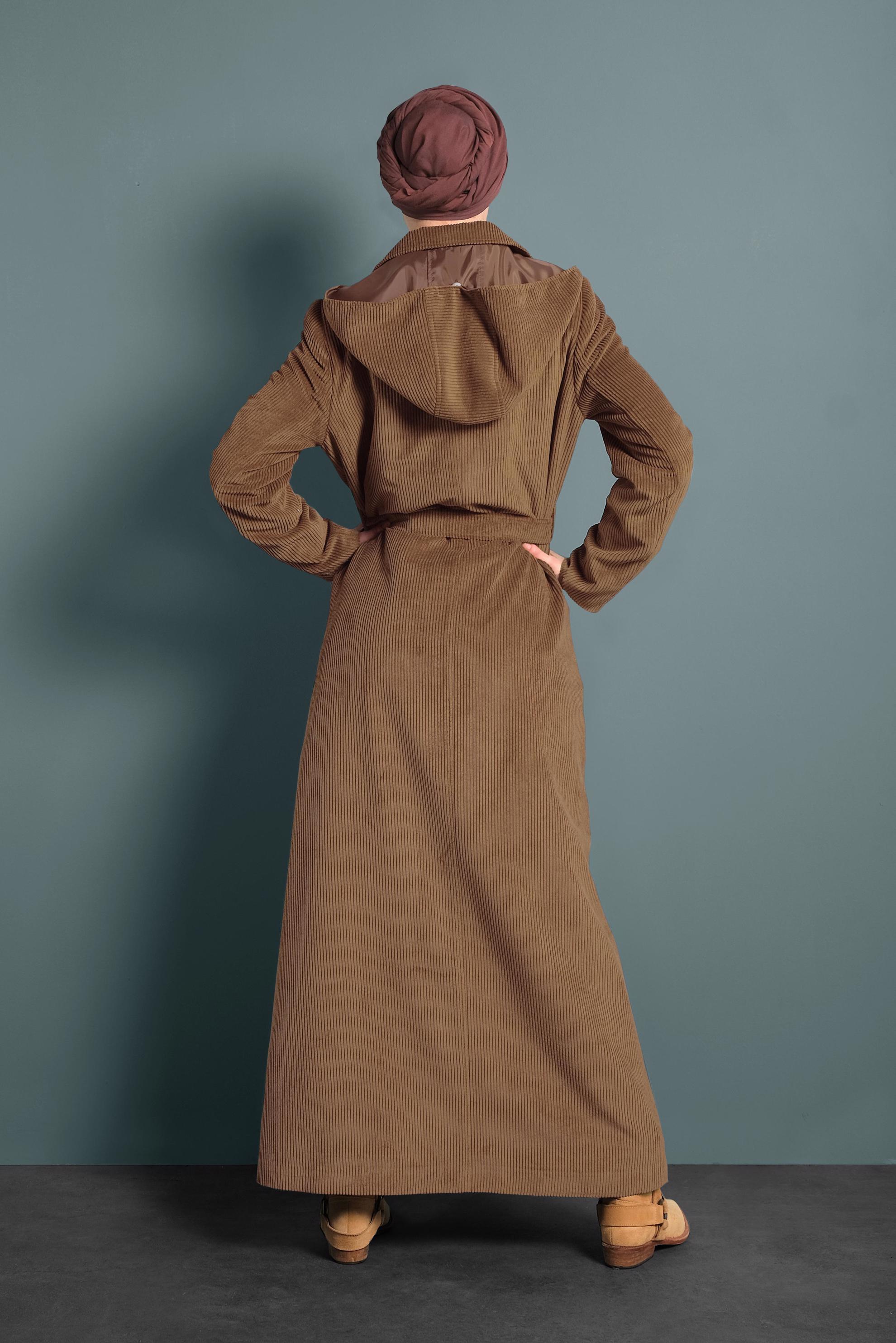 Hijab clothing TABA VELVET TOPCOAT WITH POCKETS 10143