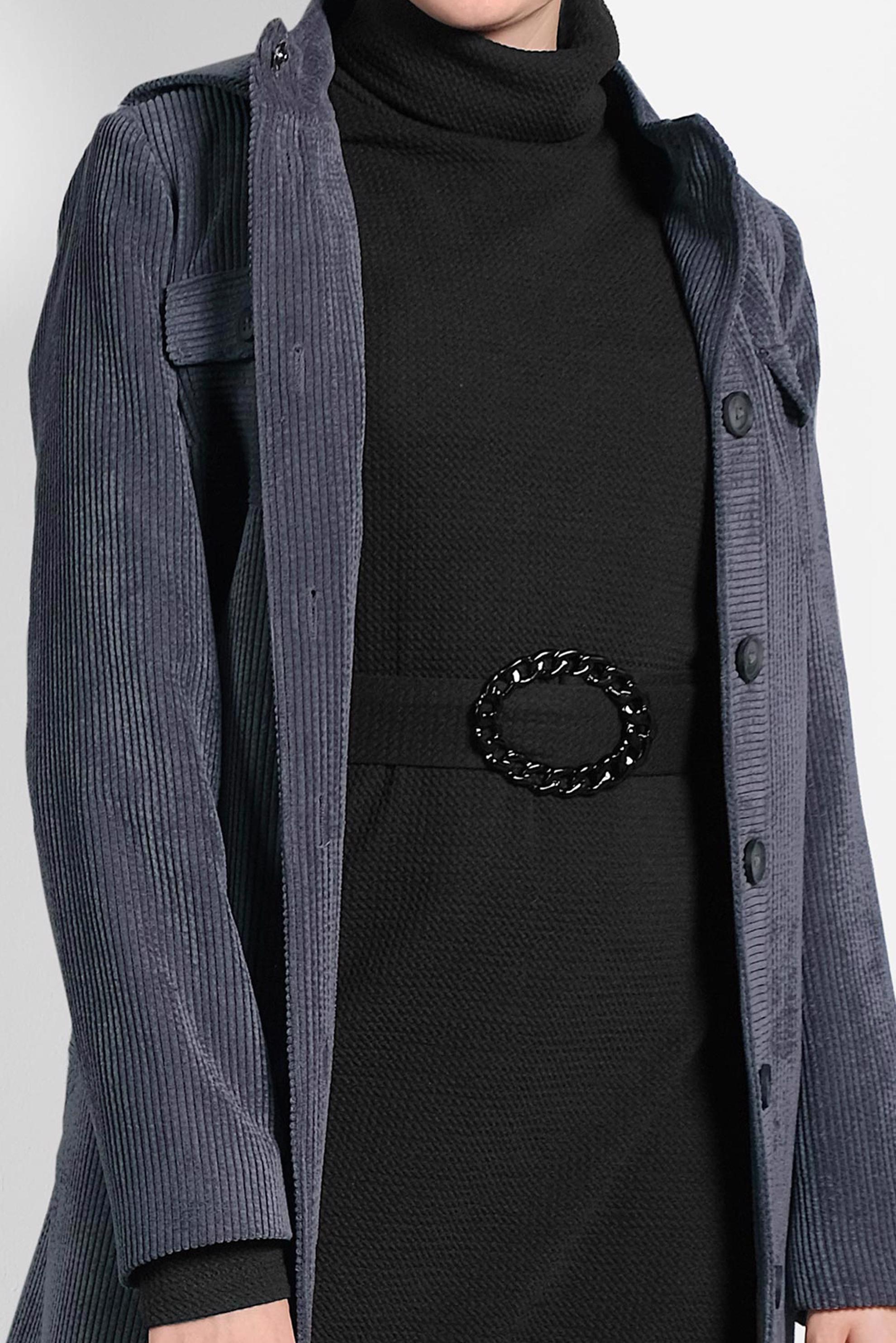 Tesettür giyim GRİ KAPÜŞONLU KADİFE PARDESÜ 10144 