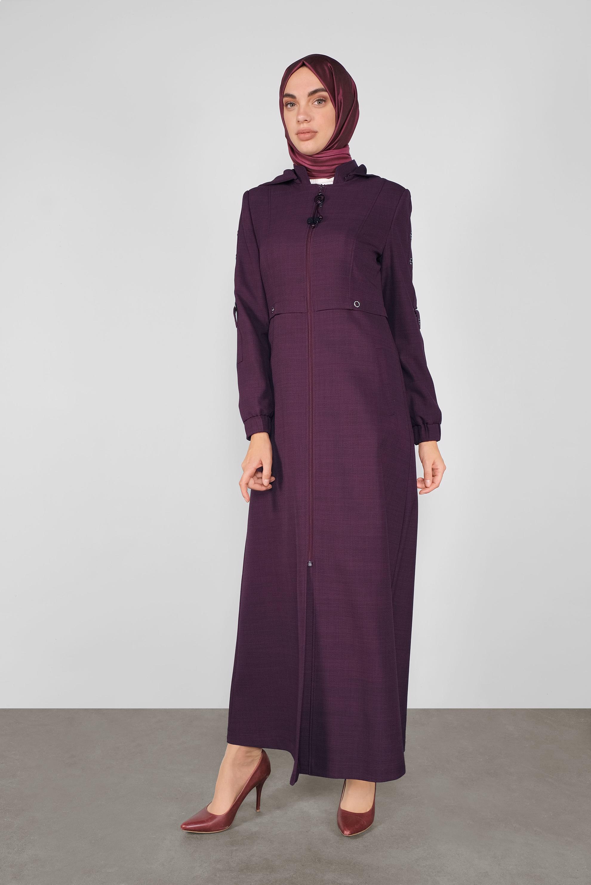 Tesettür giyim MÜRDÜM FERMUARLI PARDESÜ 10294 