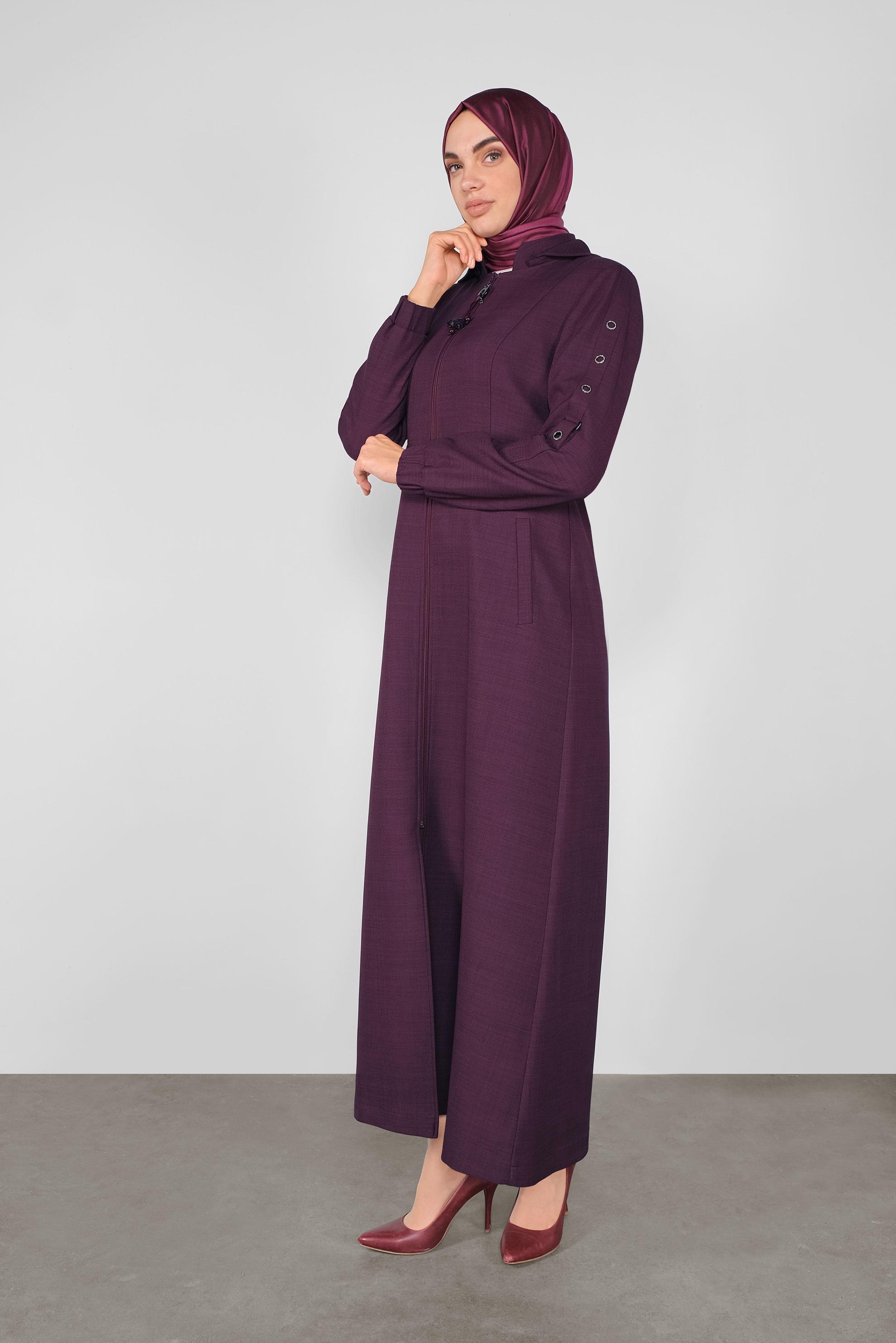 Tesettür giyim MÜRDÜM FERMUARLI PARDESÜ 10294 