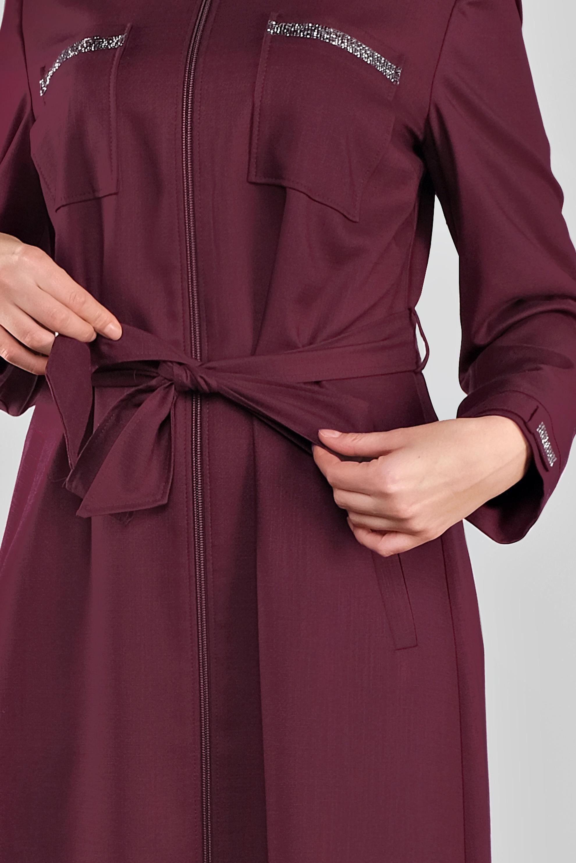 Vêtements hijab PRUNE PARDESSUS À EMBELLI 10300 