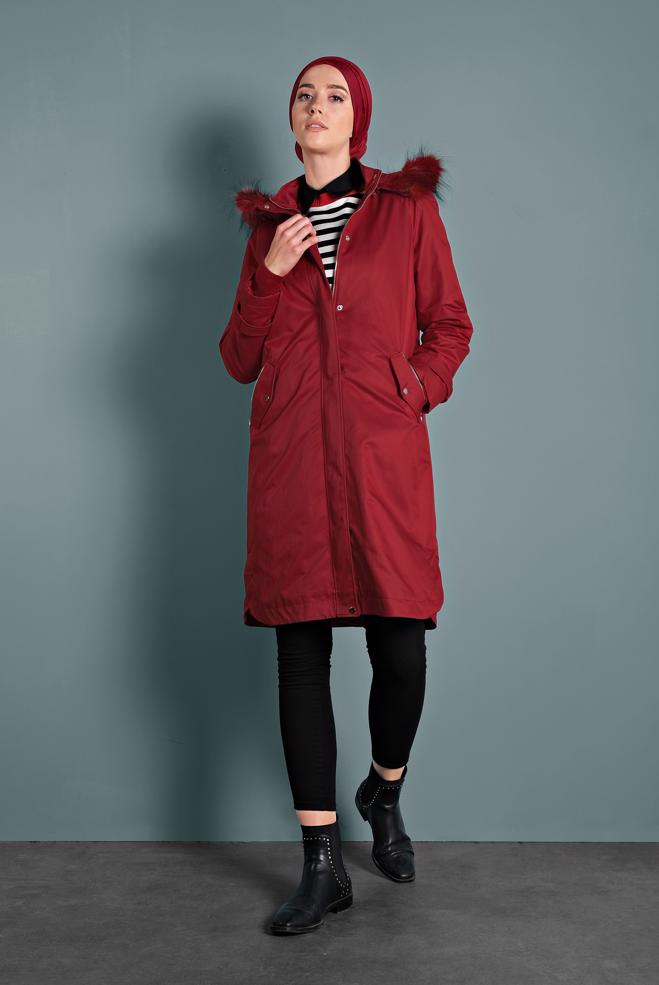 Vêtements hijab  PARKA À CAPUCHE 90002  - ALVİNA