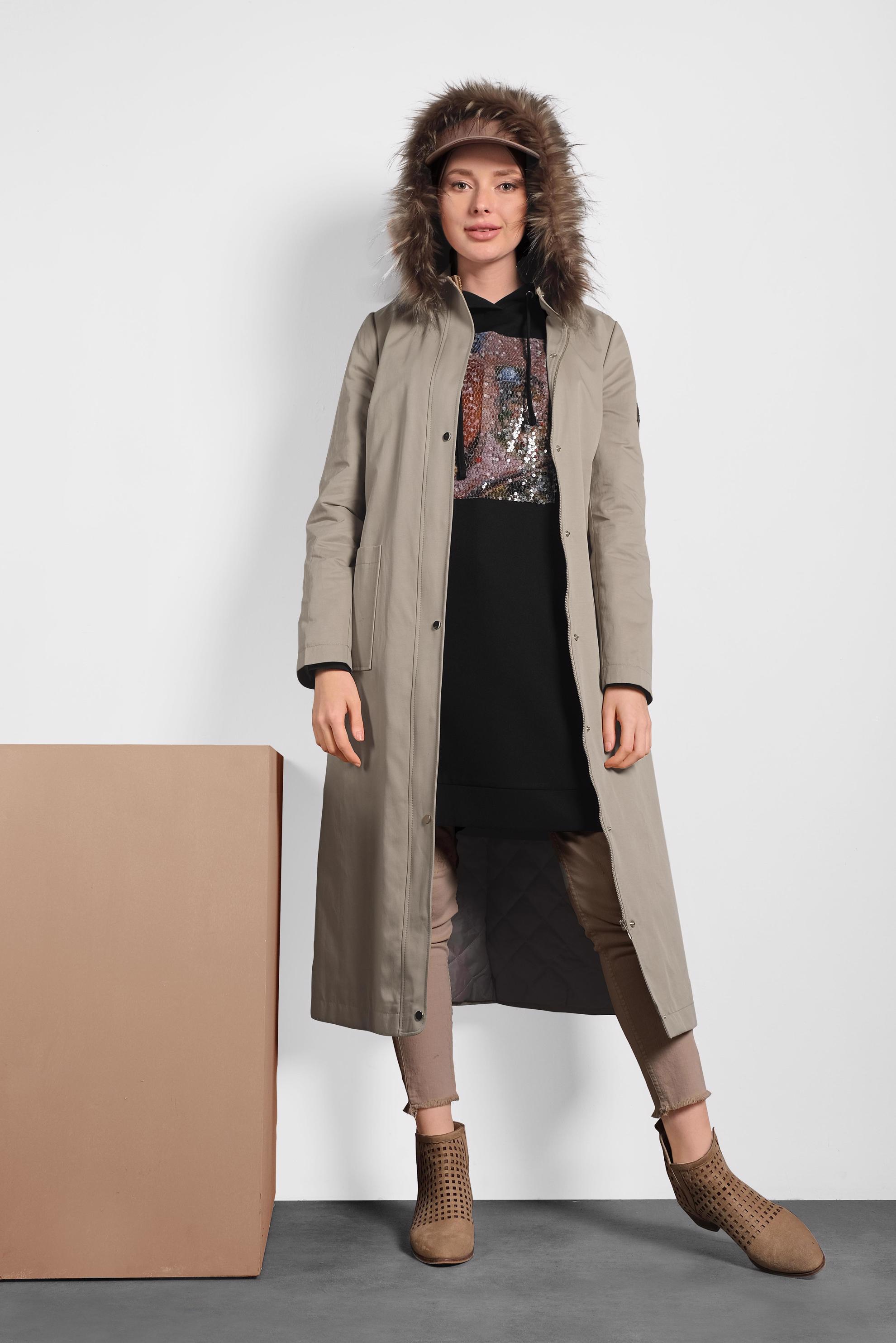 Vêtements hijab BRUN PARKA À CAPUCHE 90019 