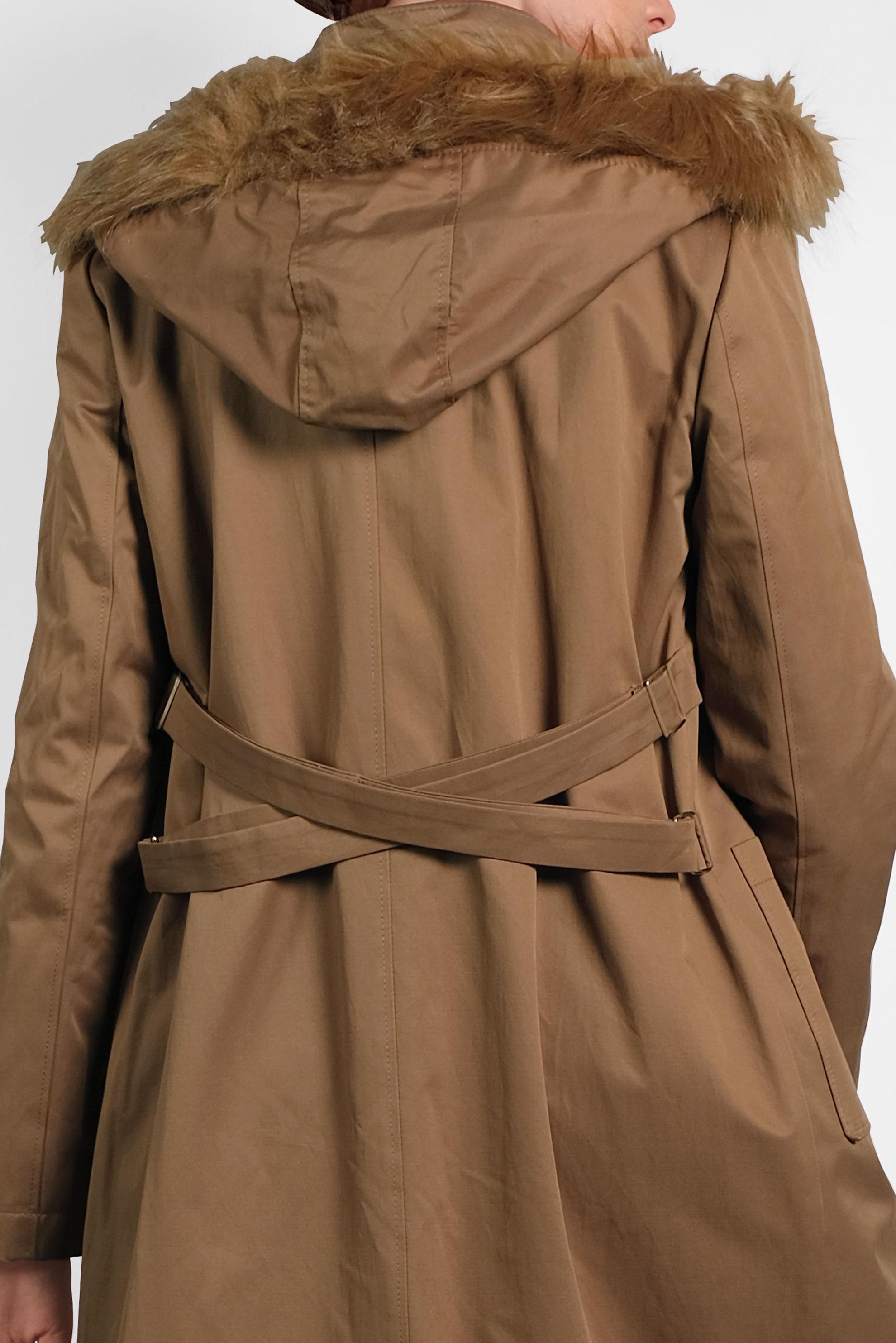 Tesettür giyim TABA KAPÜŞONLU PARKA 90019 