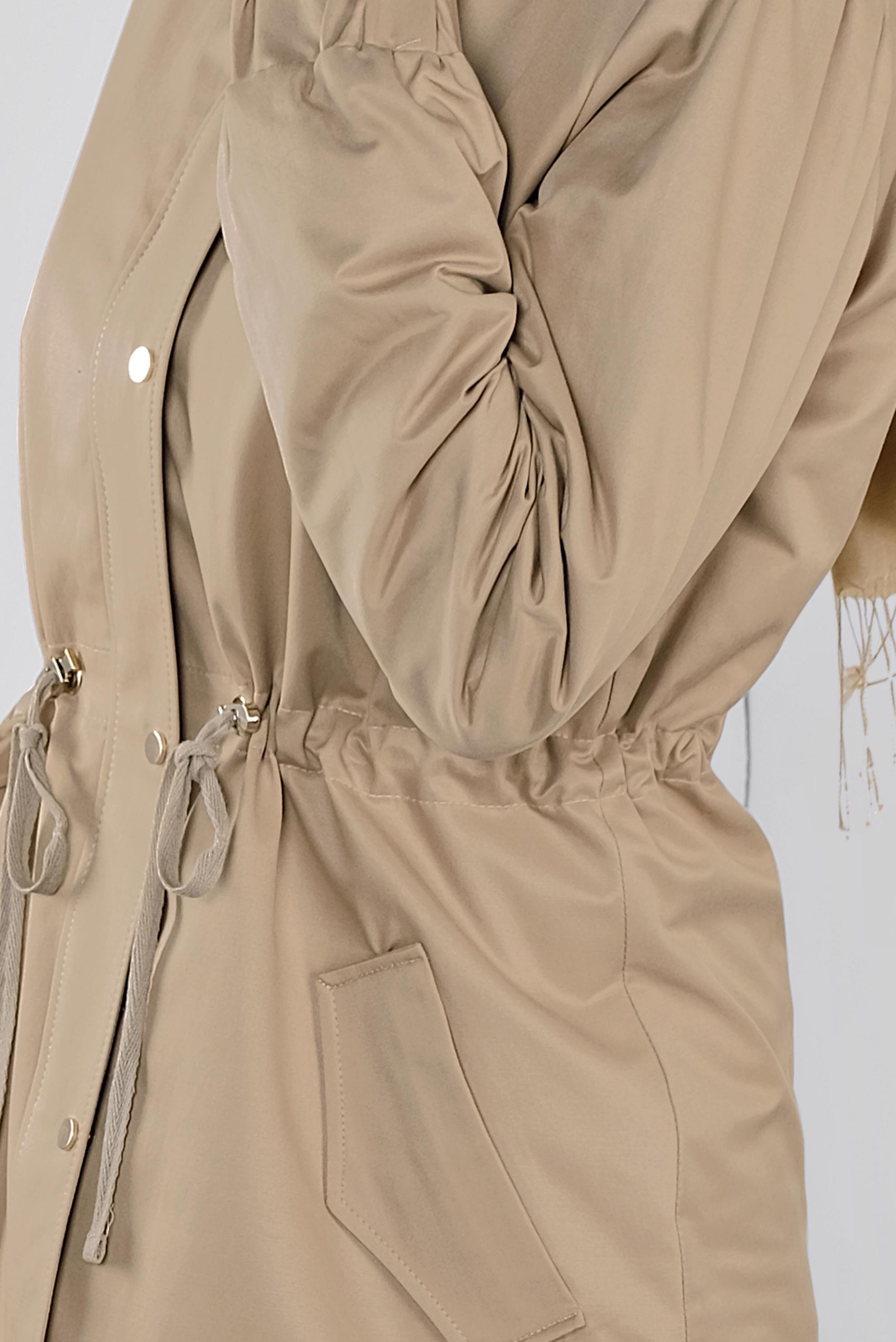 Vêtements hijab BRUN PARKA ZIPPÉ AVEC CAPUCHE 90127