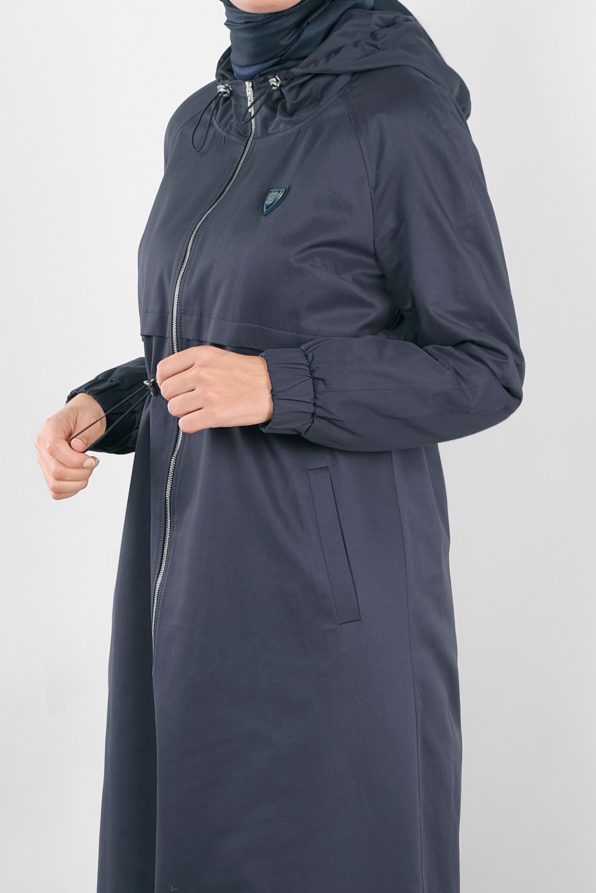 Vêtements hijab BLEU MARINE PARKA TAILLE À SMOCKS 90128 