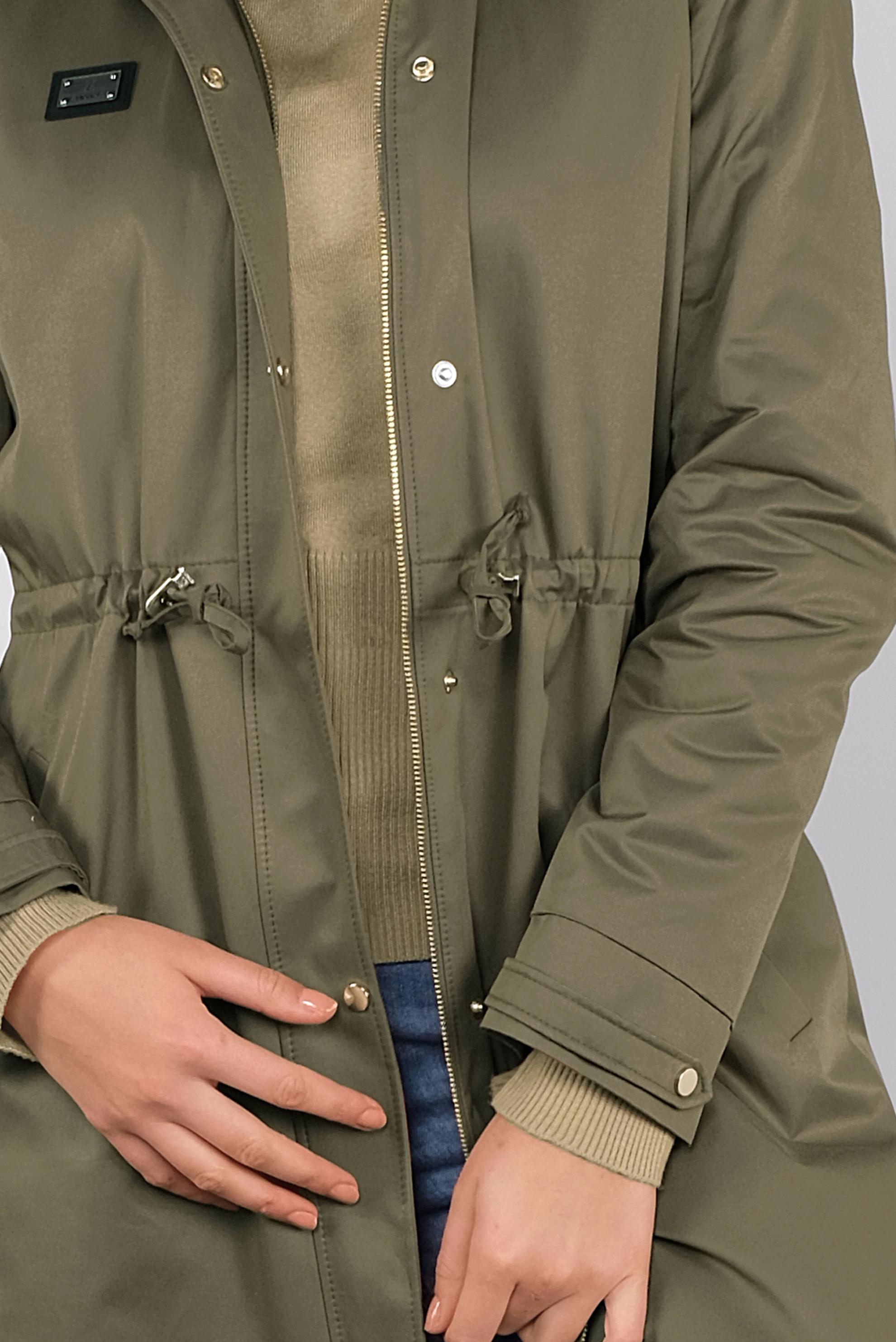 Hijab clothing KHAKI SMOCKED-WAIST PARKA 90137 