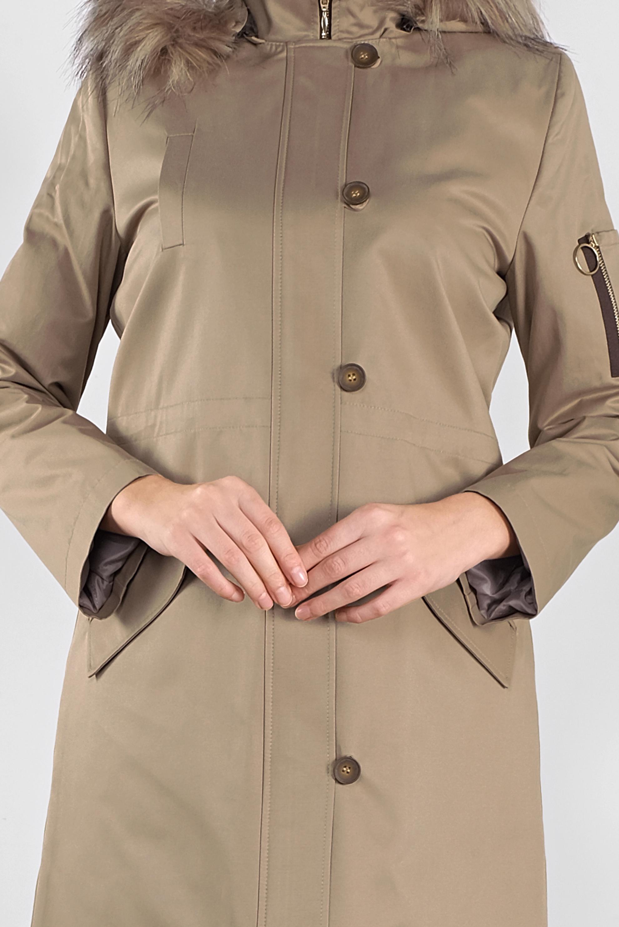 Vêtements hijab BRUN PARKA À CAPUCHE EN EFFET FOURRURE 90139 