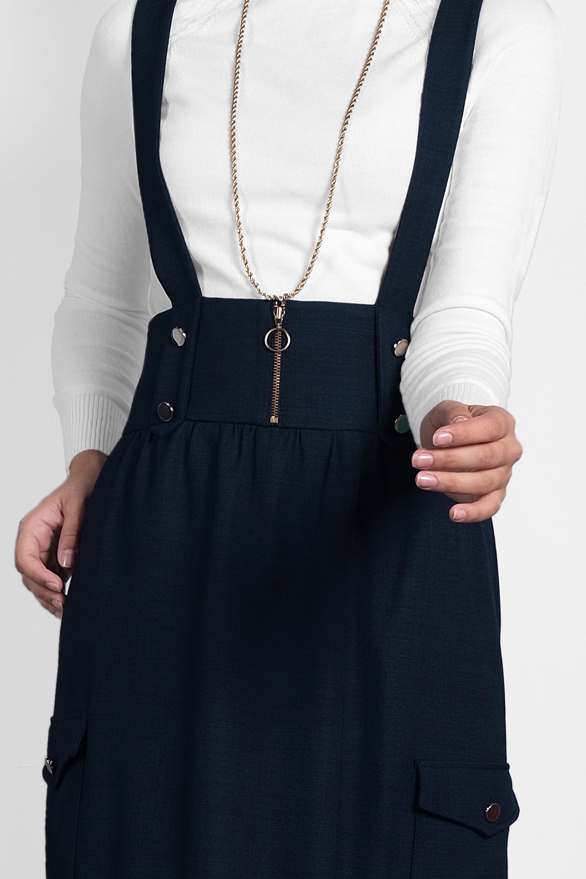 Tesettür giyim LACİVERT CEPLİ SALOPET 40133 