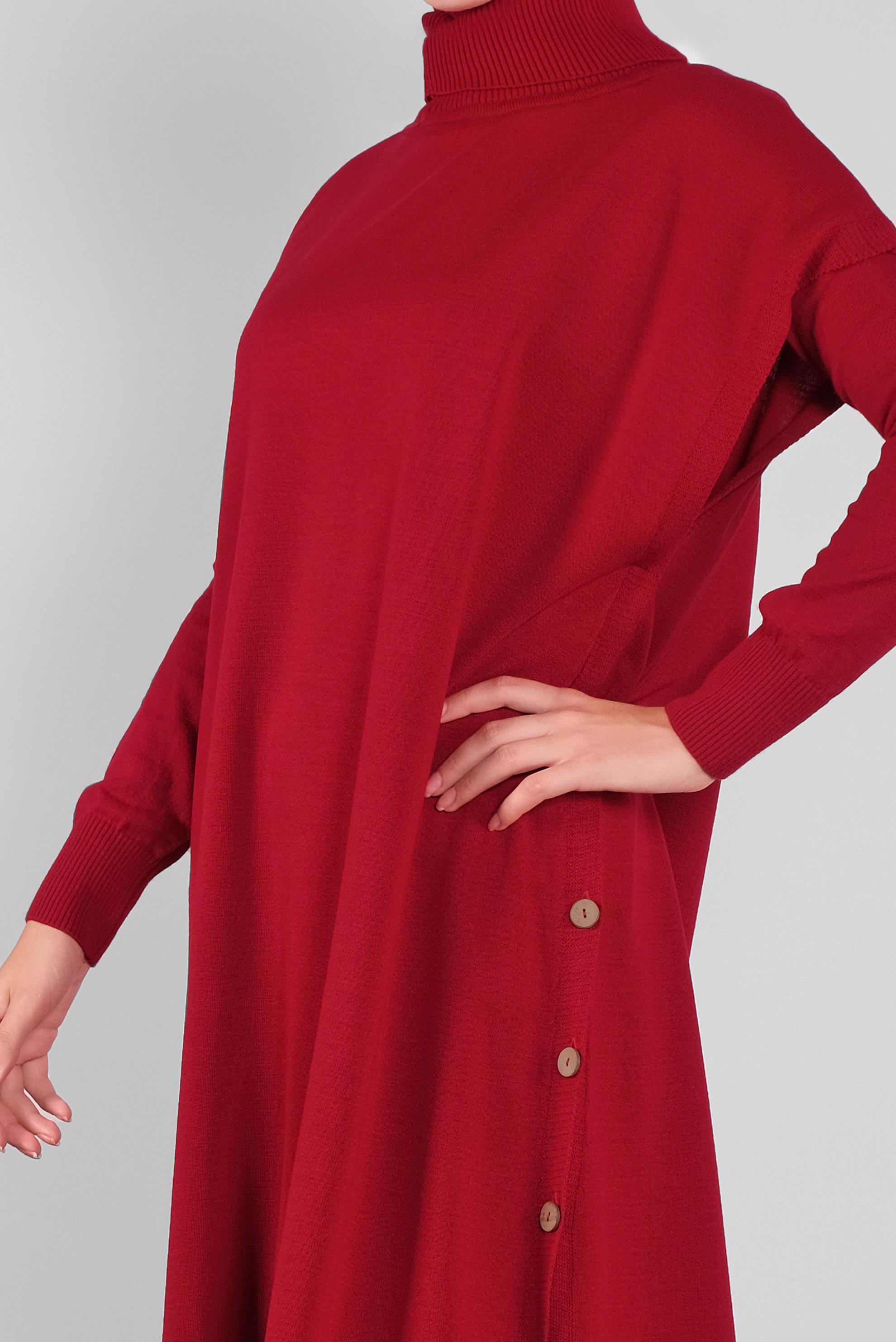 Vêtements hijab ROUGE GILET MAILLE 40014 