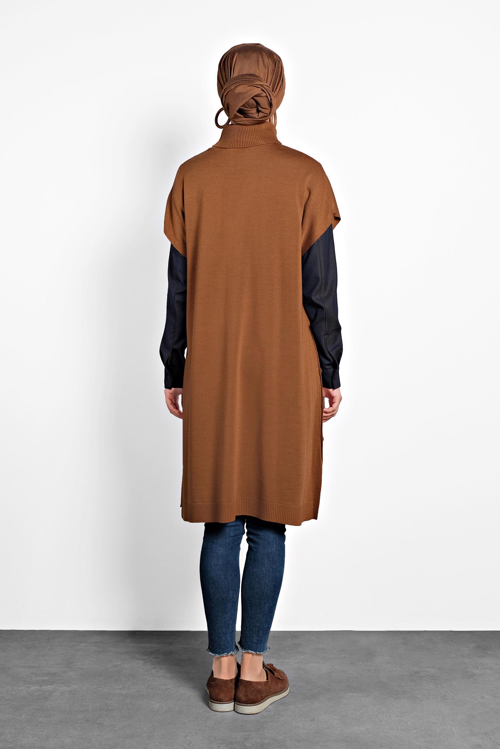 Tesettür giyim SARI TRİKO SÜVETER 40014