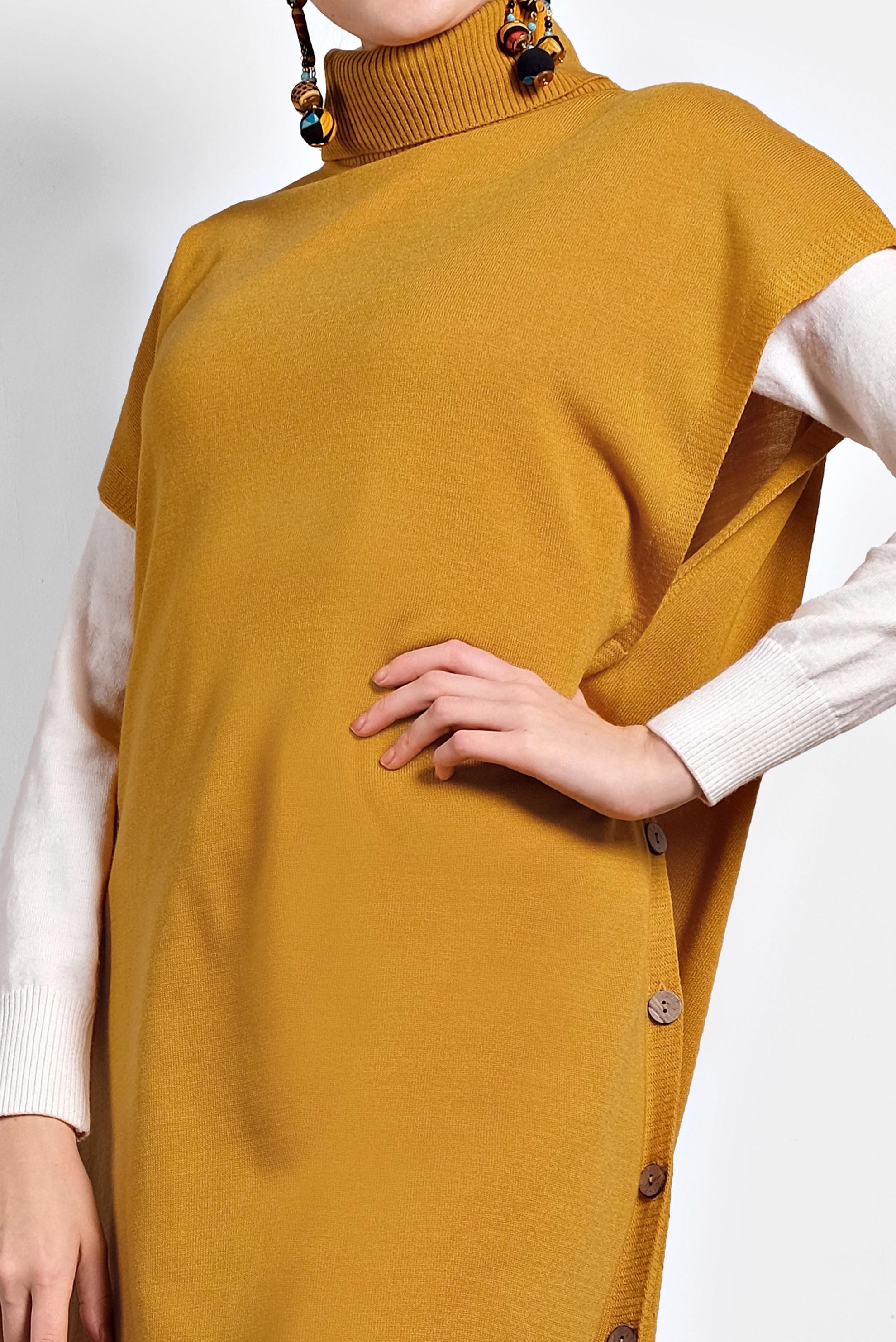 Tesettür giyim SARI TRİKO SÜVETER 40014