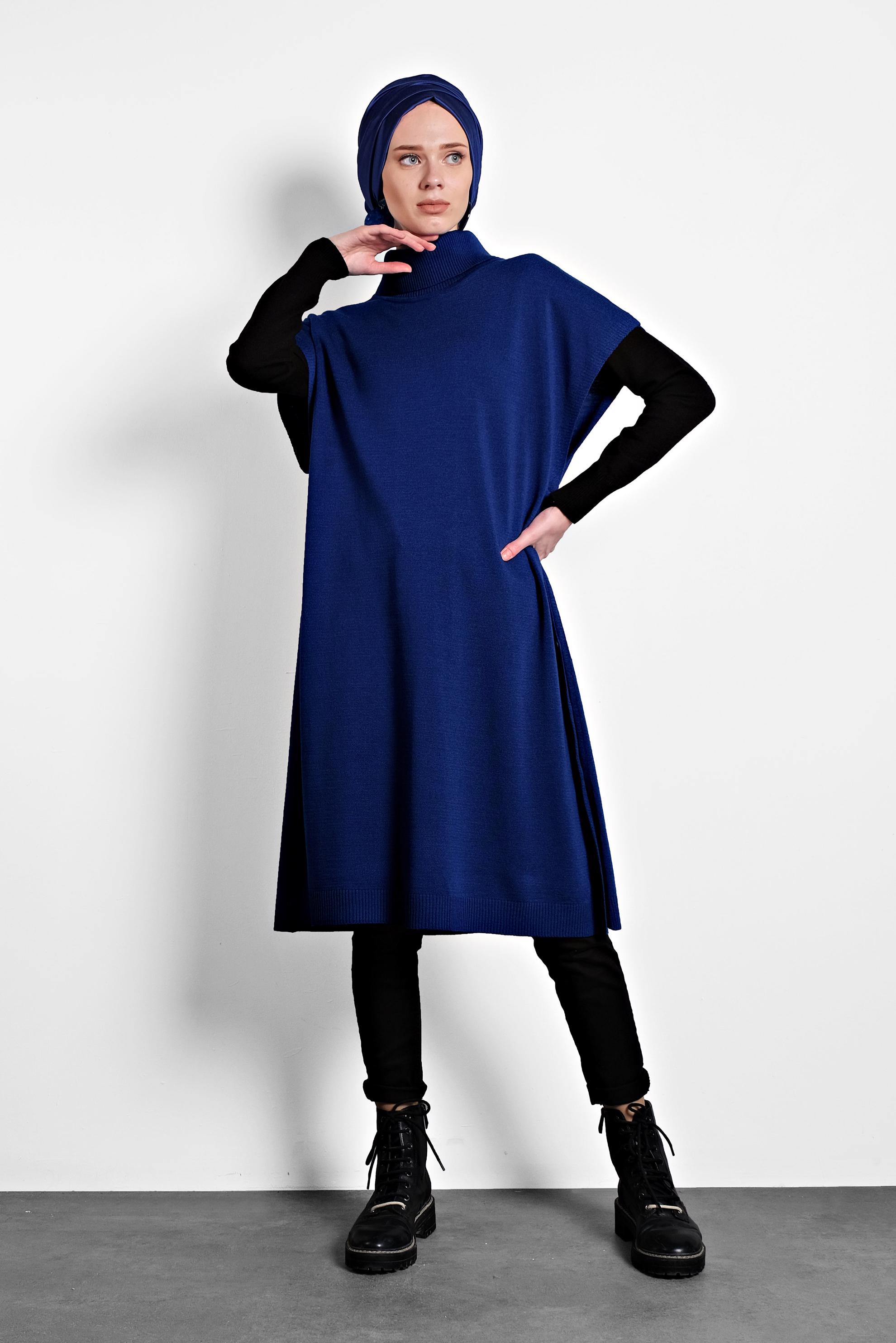 Hijab clothing NAVY BLUE KNIT VEST 40014 