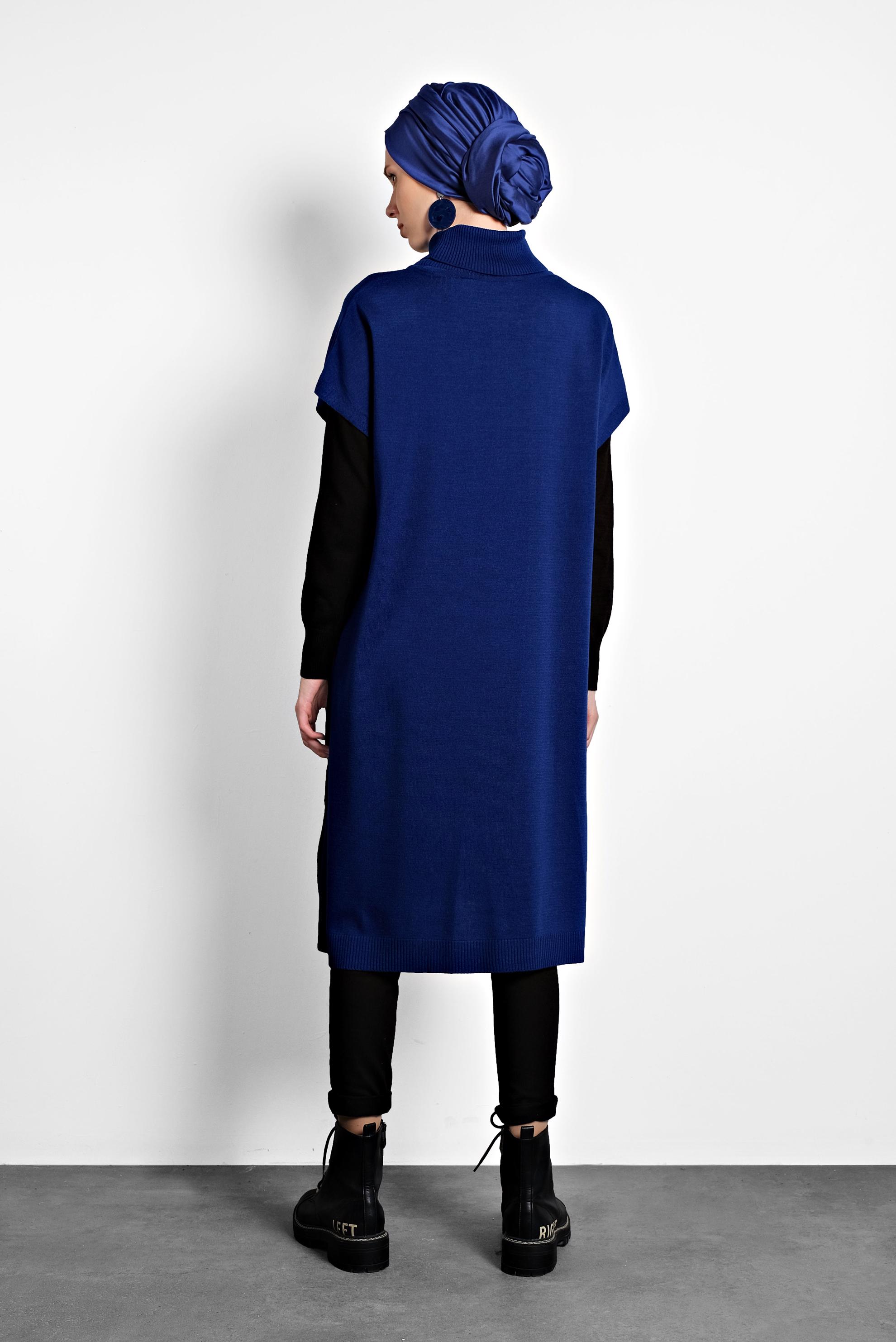 Hijab clothing NAVY BLUE KNIT VEST 40014 