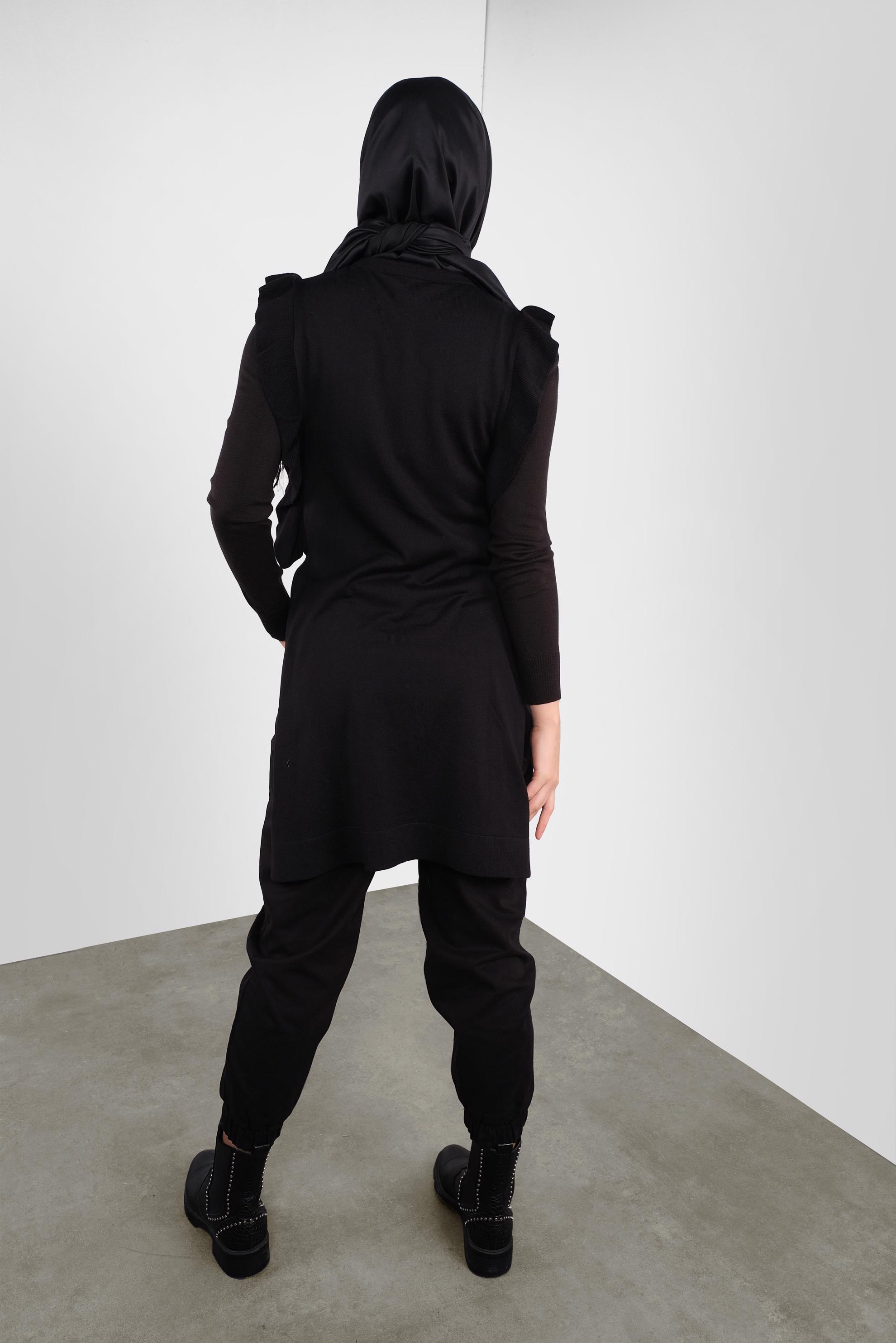 Tesettür giyim SİYAH TRİKO SÜVETER  41039 