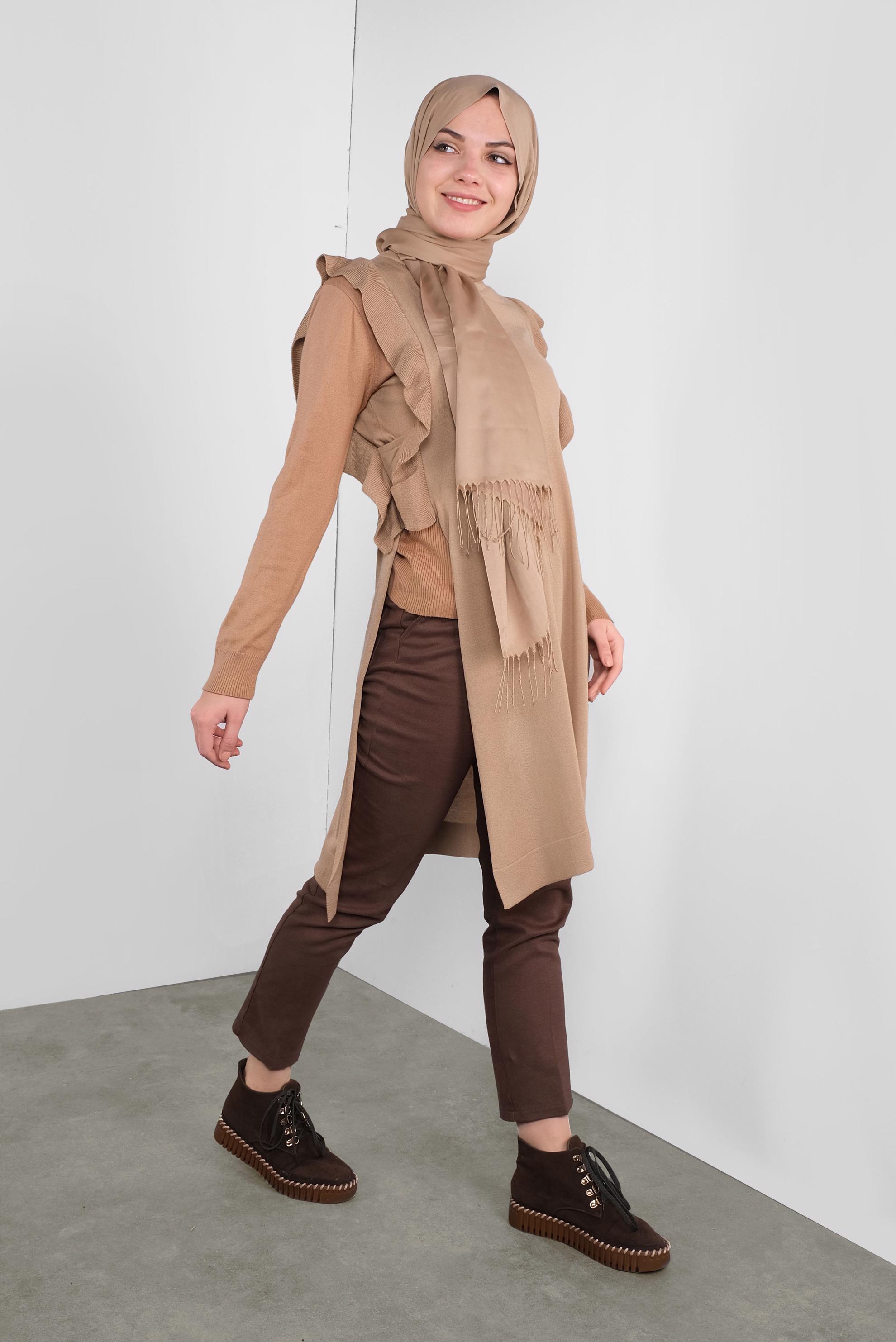 Vêtements hijab BRUN PULL EN TRICOT 41039