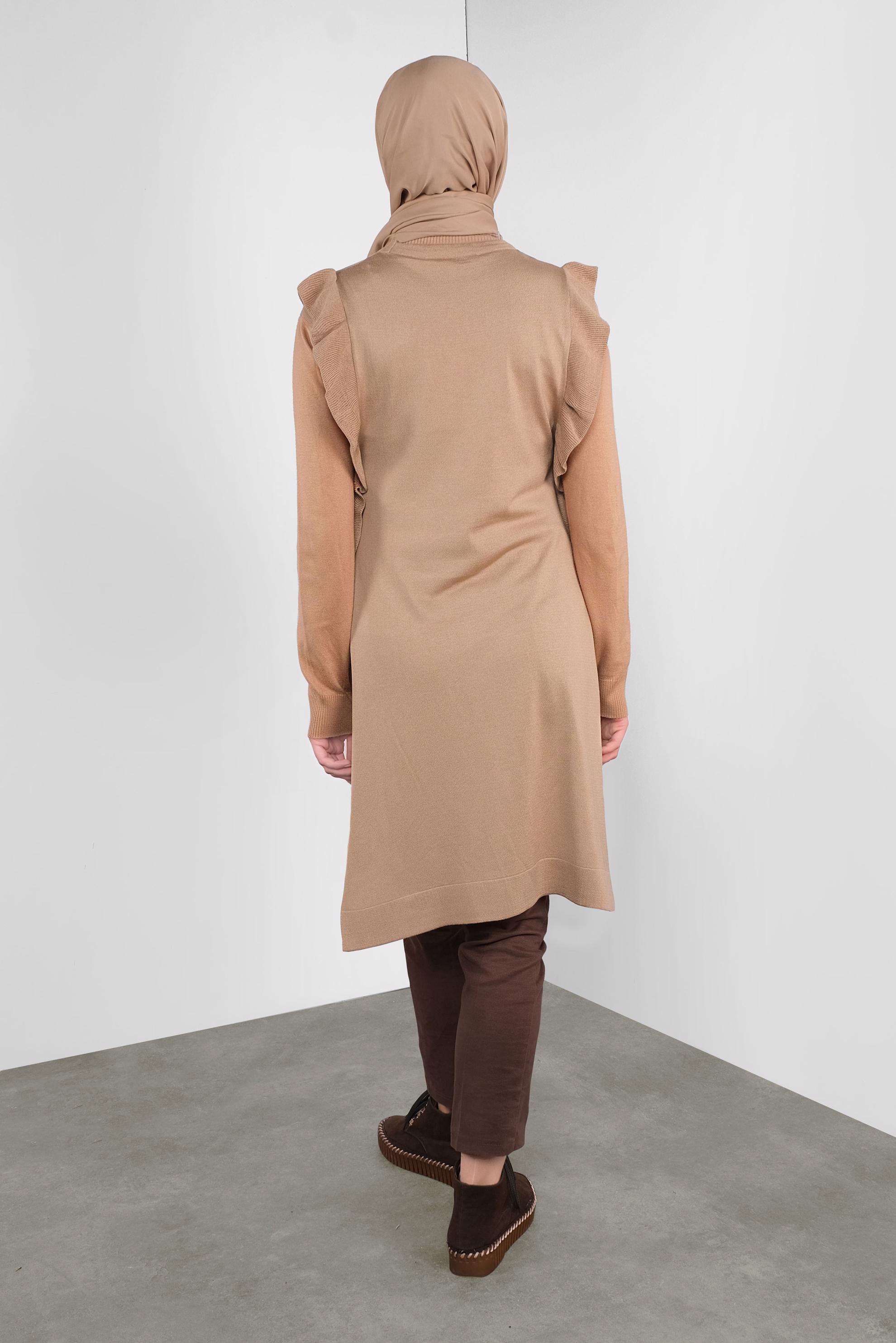 Vêtements hijab BRUN PULL EN TRICOT 41039