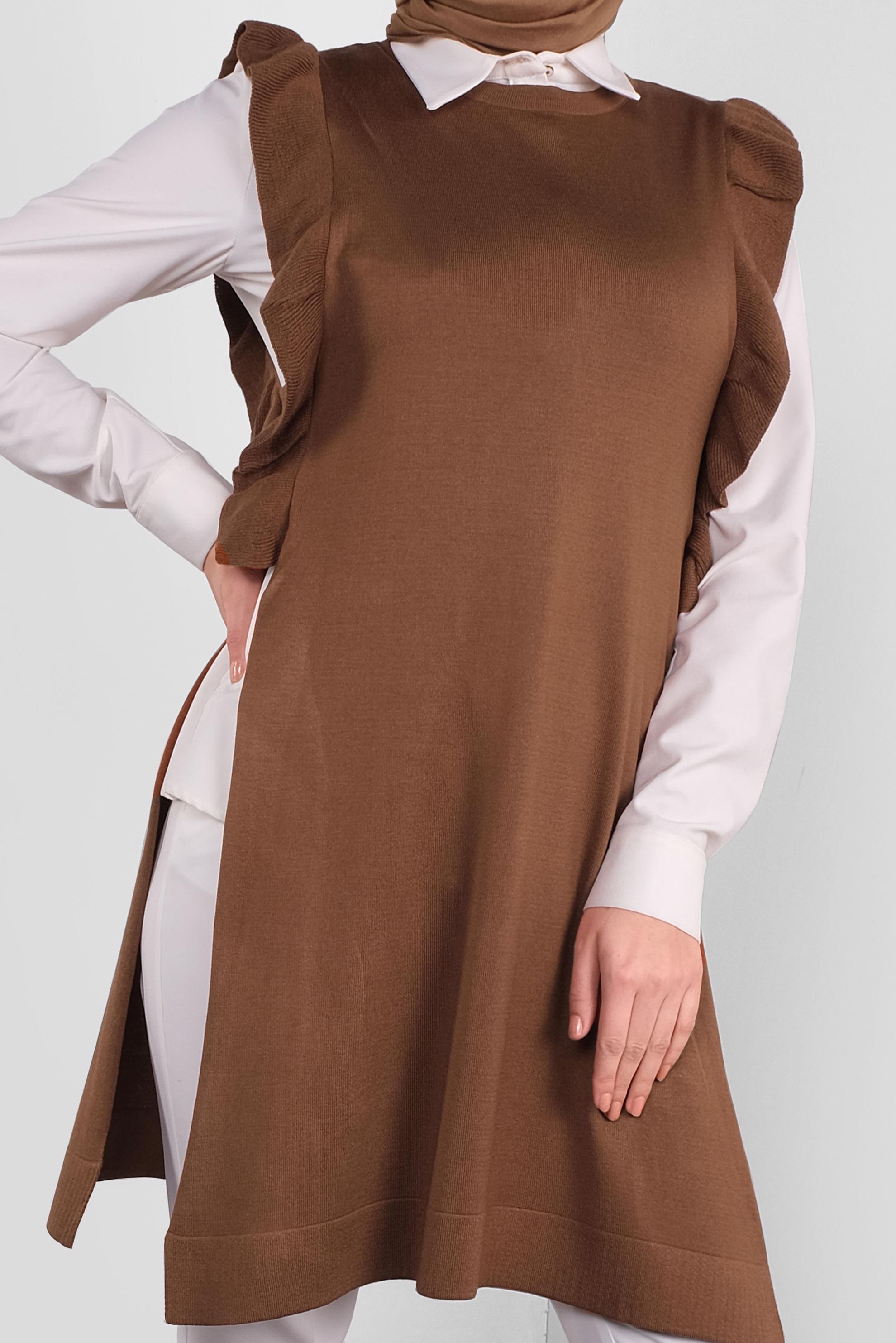 Tesettür giyim TABA TRİKO SÜVETER  41039 