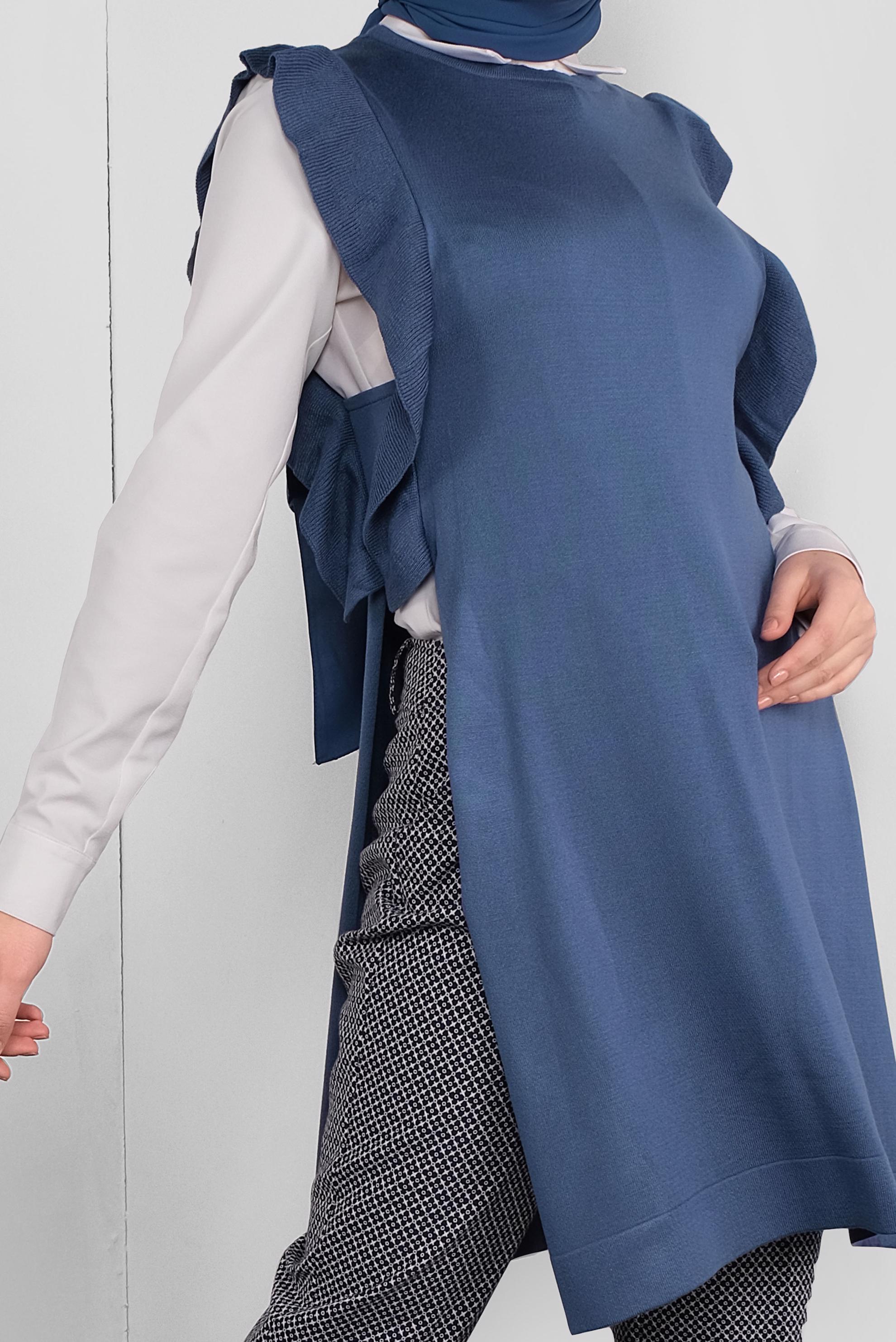 Tesettür giyim LACİVERT TRİKO SÜVETER  41039 