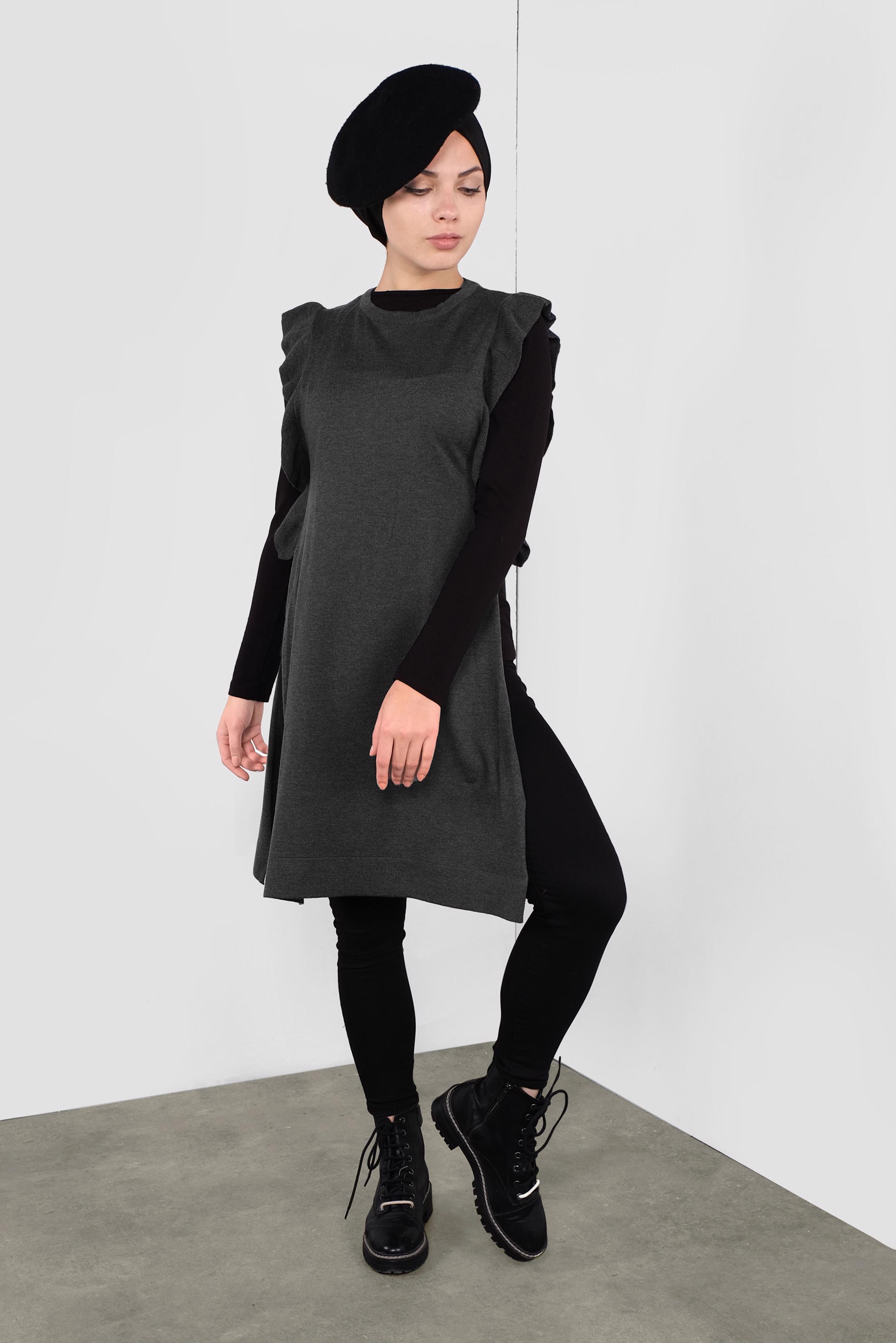 Vêtements hijab GRIS PULL EN TRICOT 41039