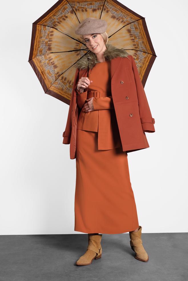 Hijab clothing  ASYMMETRIC CUT SKIRT SUIT 40206  - ALVİNA