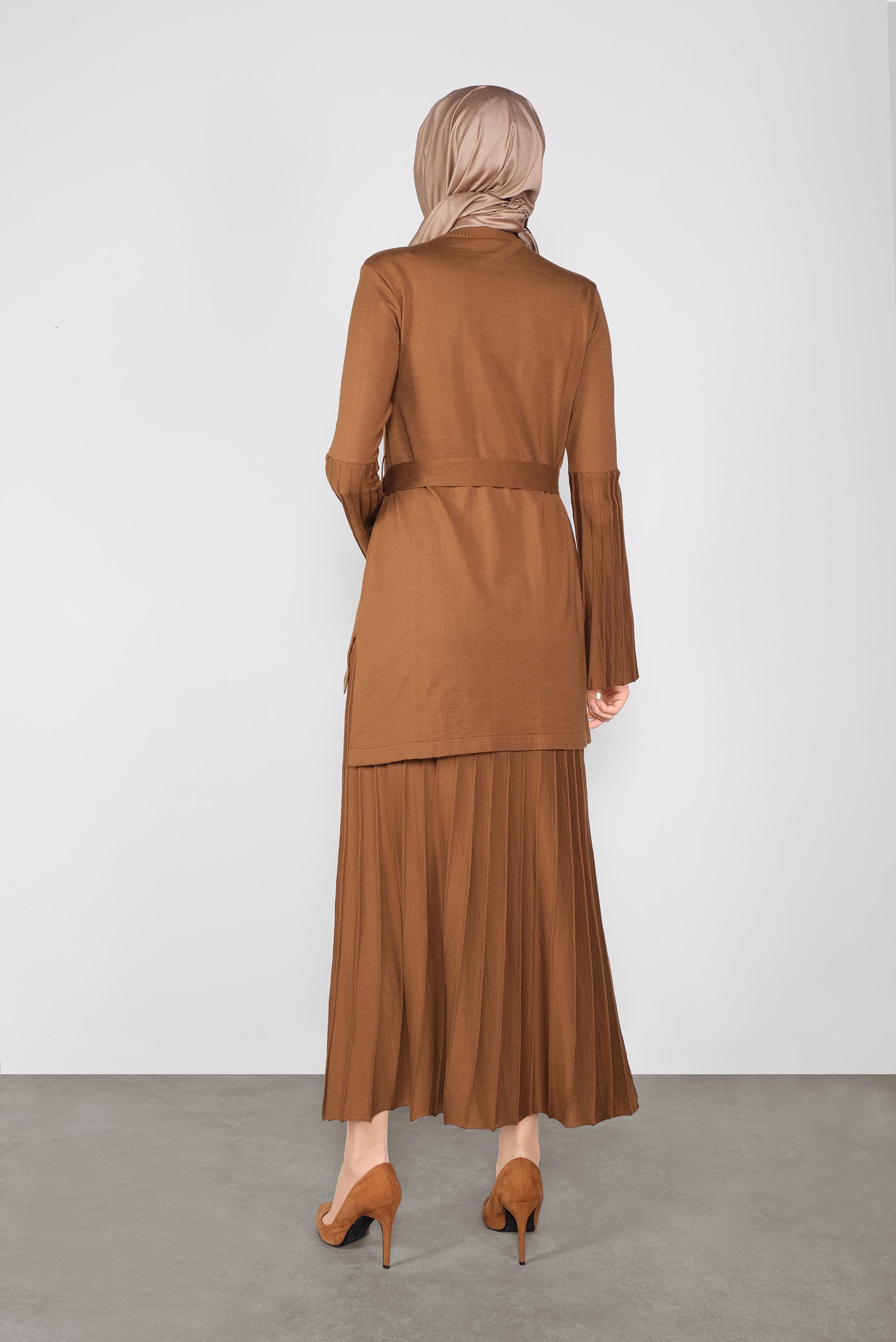 Hijab clothing TABA RIBBED KNIT SKIRT SUIT 41051 