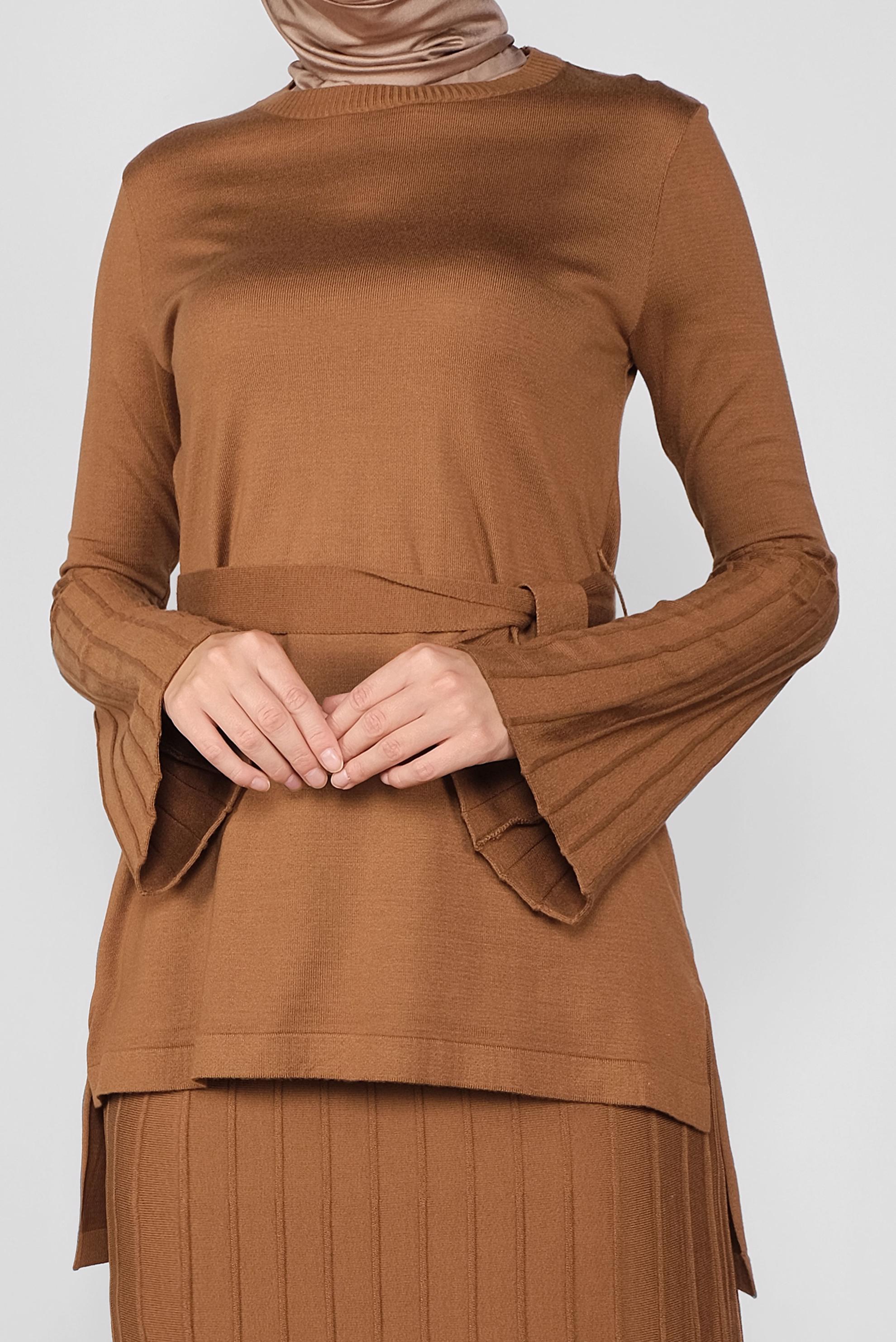 Hijab clothing TABA RIBBED KNIT SKIRT SUIT 41051 