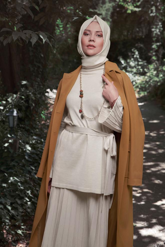 Tesettür giyim   Pileli ve Havalı - ALVİNA