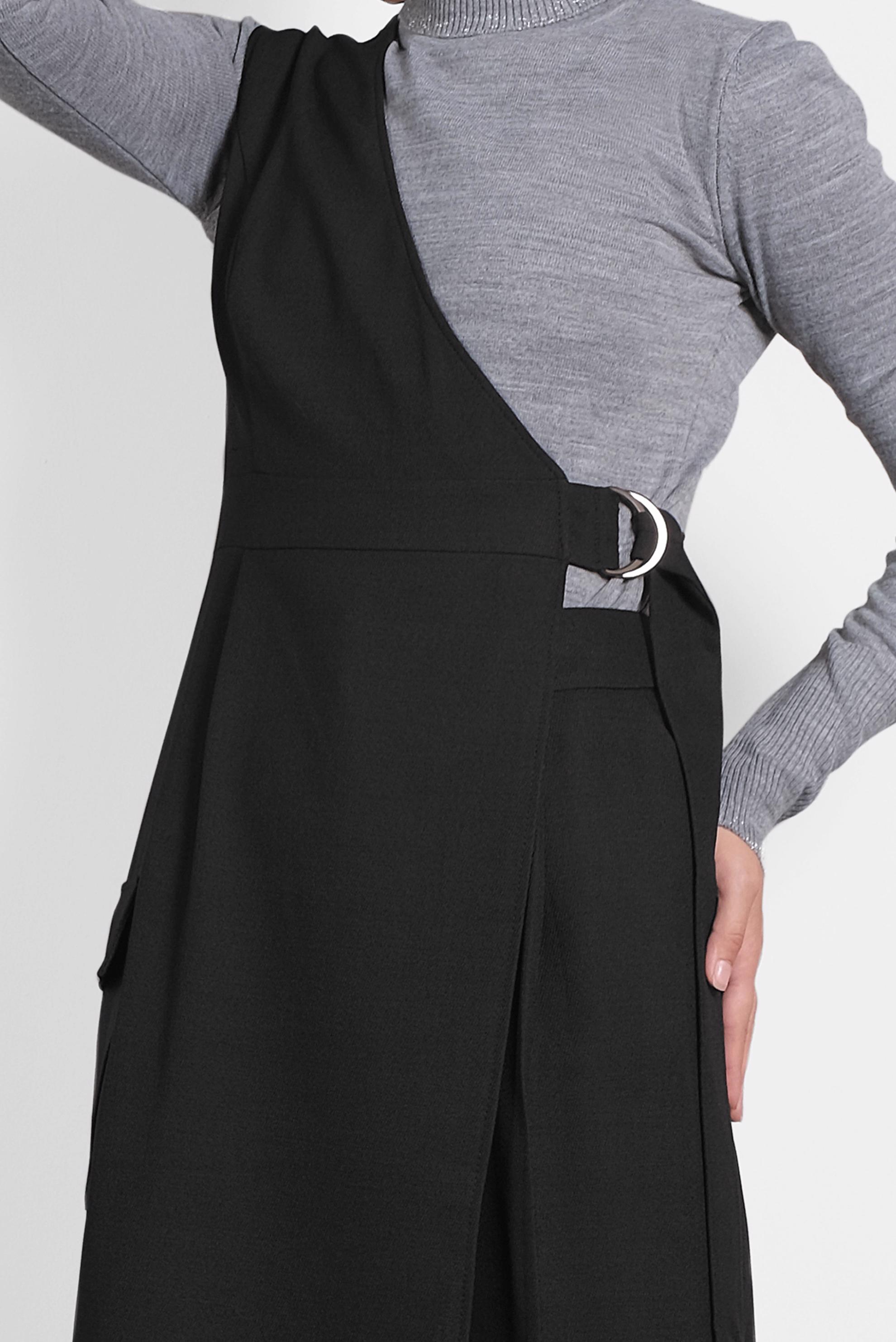 Tesettür giyim SİYAH KEMERLİ PANTOLON TAKIM 40131